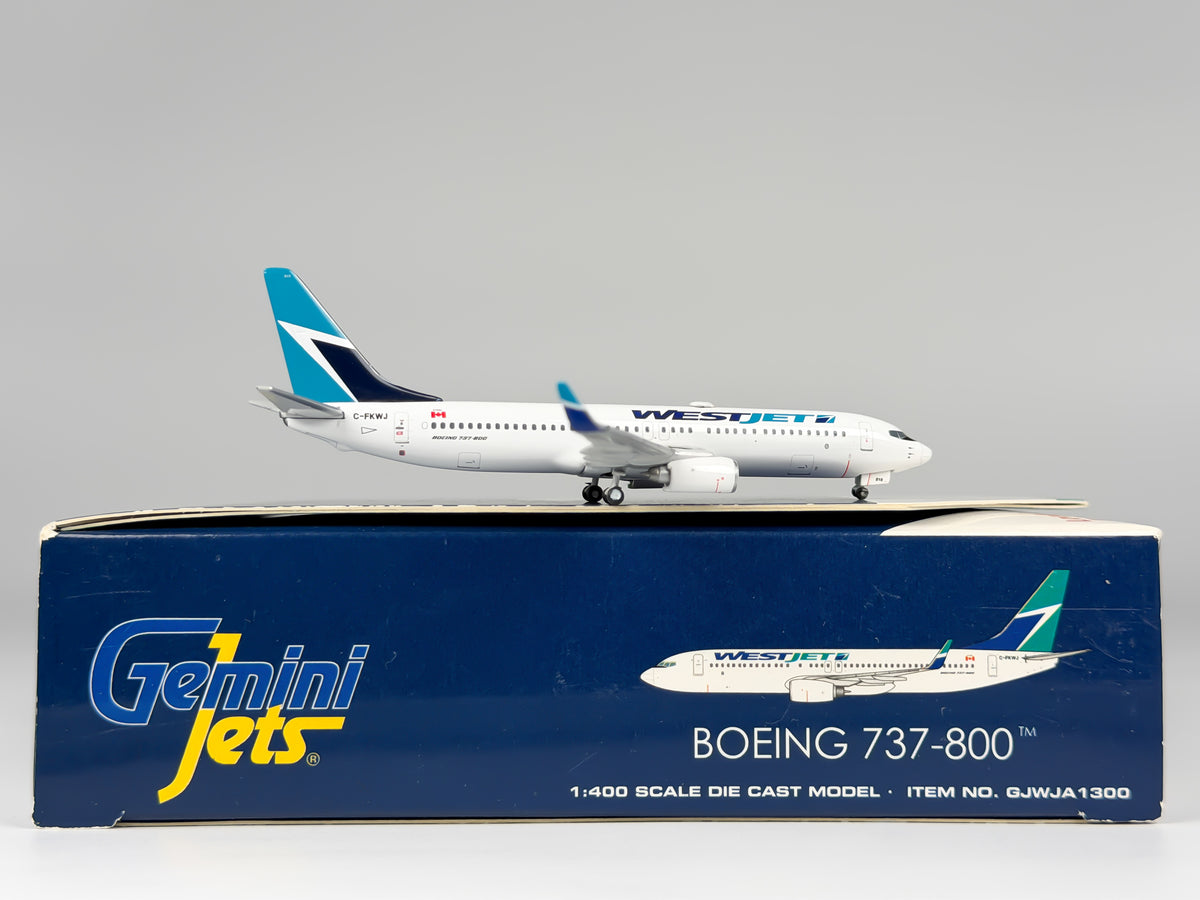 WestJet Boeing 737-800 1:400 Gemini Jets C-FKWJ (GJWJA1300)