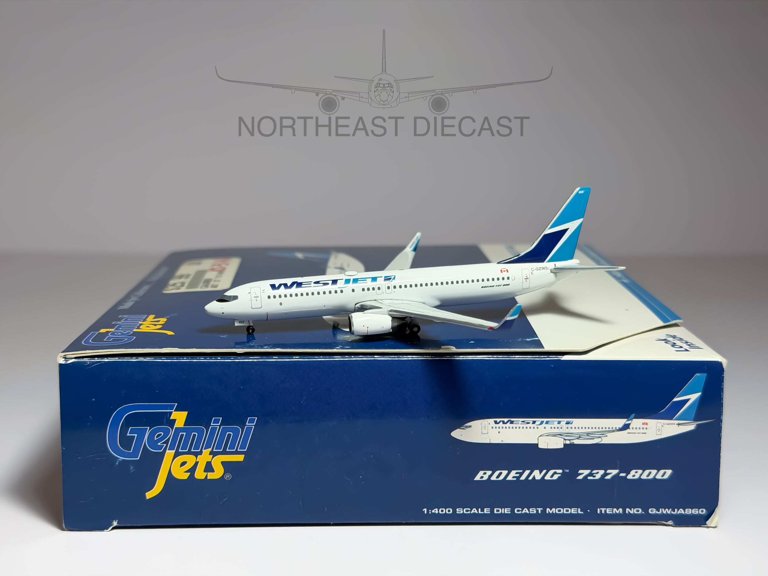 Westjet Boeing 737-800 1:400 Gemini Jets C-GZWS (GJWJA860)