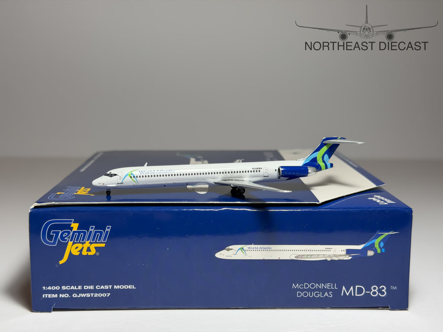 World Atlantic Airways McDonnell Douglas MD-83 1:400 Gemini Jets N808WA (GJWST2007)