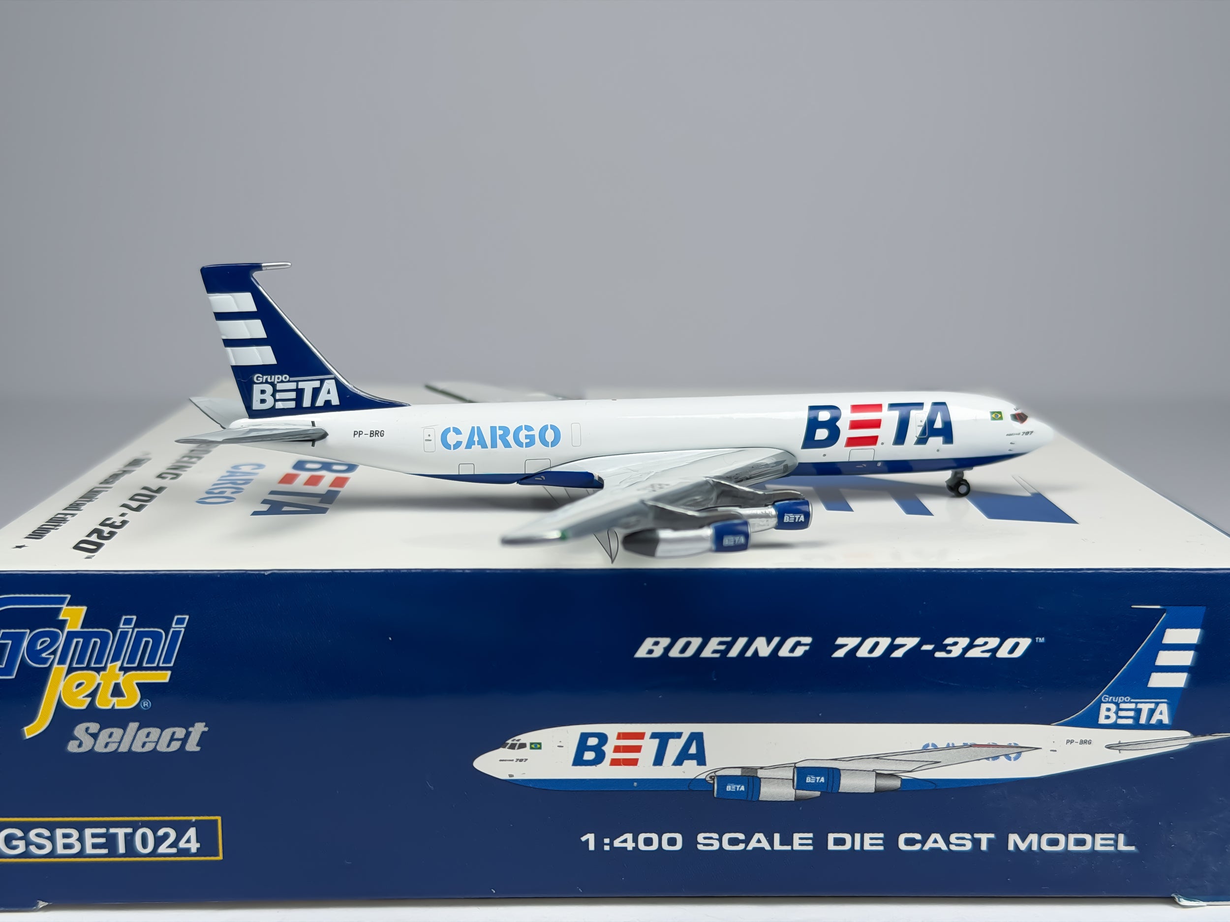 BETA Cargo Boeing 707-300 1:400 Gemini Jets PP-BRG (GSBET024)