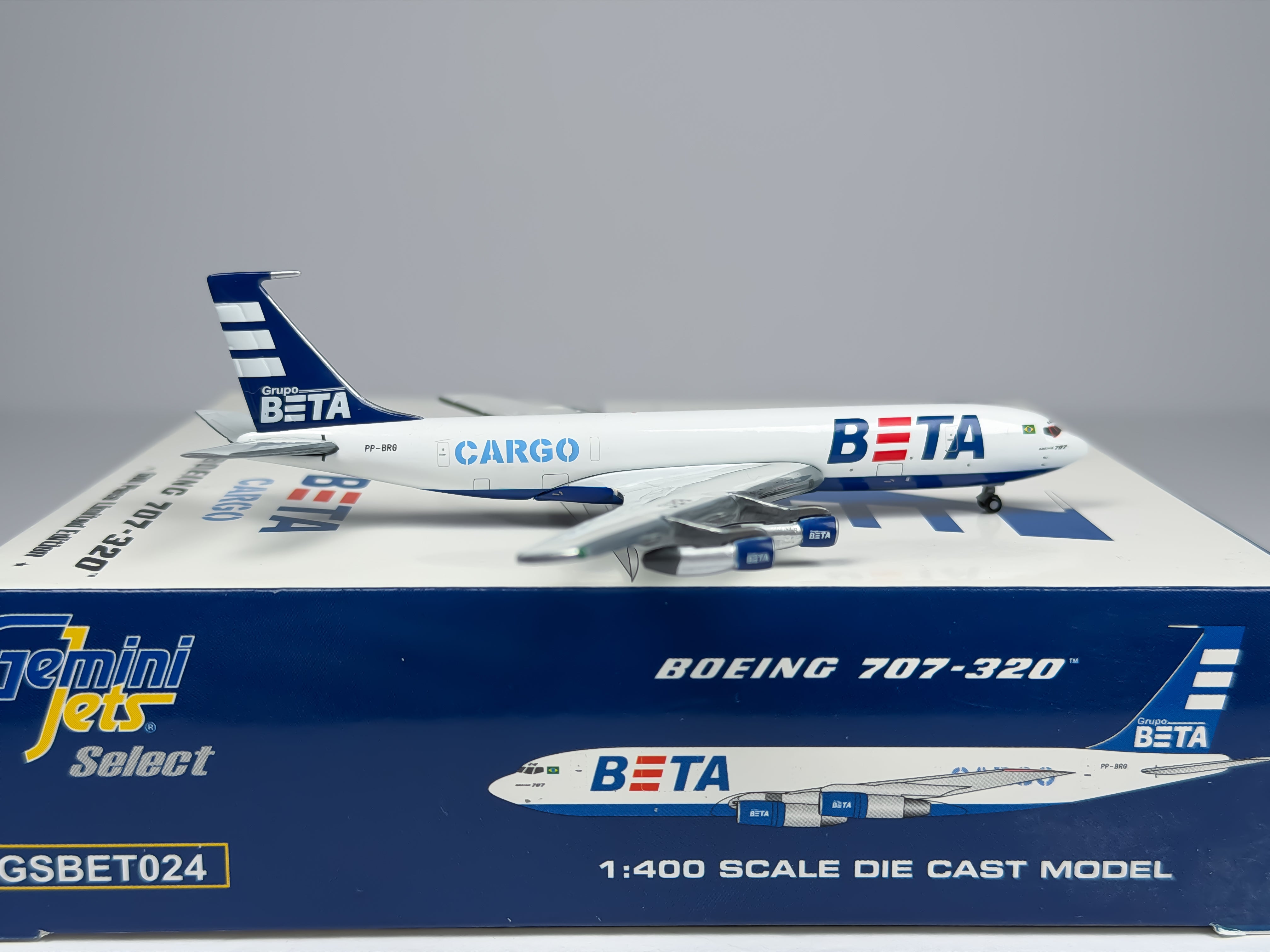 BETA Cargo Boeing 707-300 1:400 Gemini Jets PP-BRG (GSBET024)