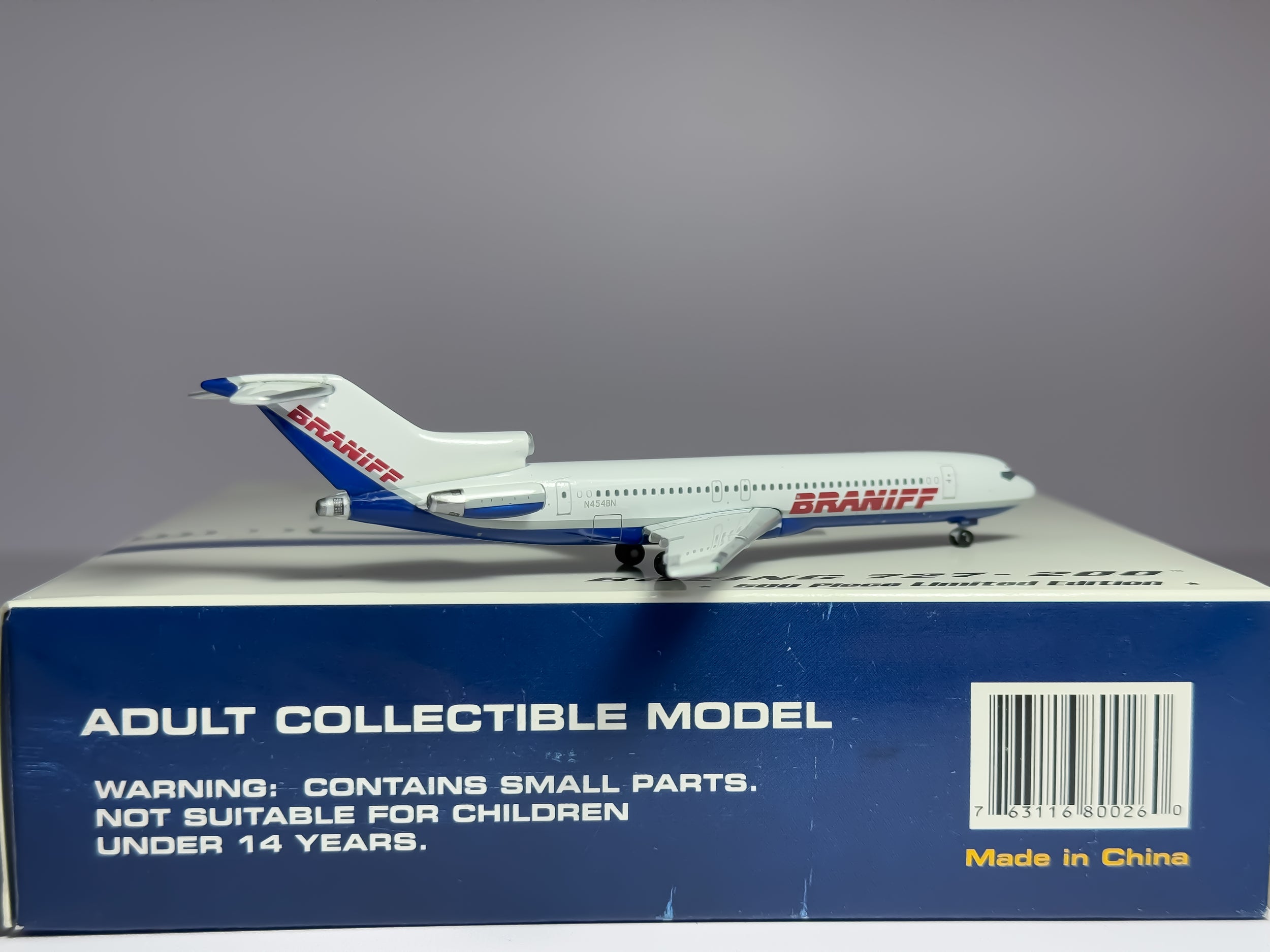 Braniff II Boeing 727-200 1:400 Gemini Jets N454BN (GSBNF026)