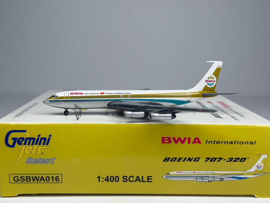 British West Indian Airways (BWIA) Boeing 707-300 1:400 Gemini Jets 9Y-TEX (GSBWA016)