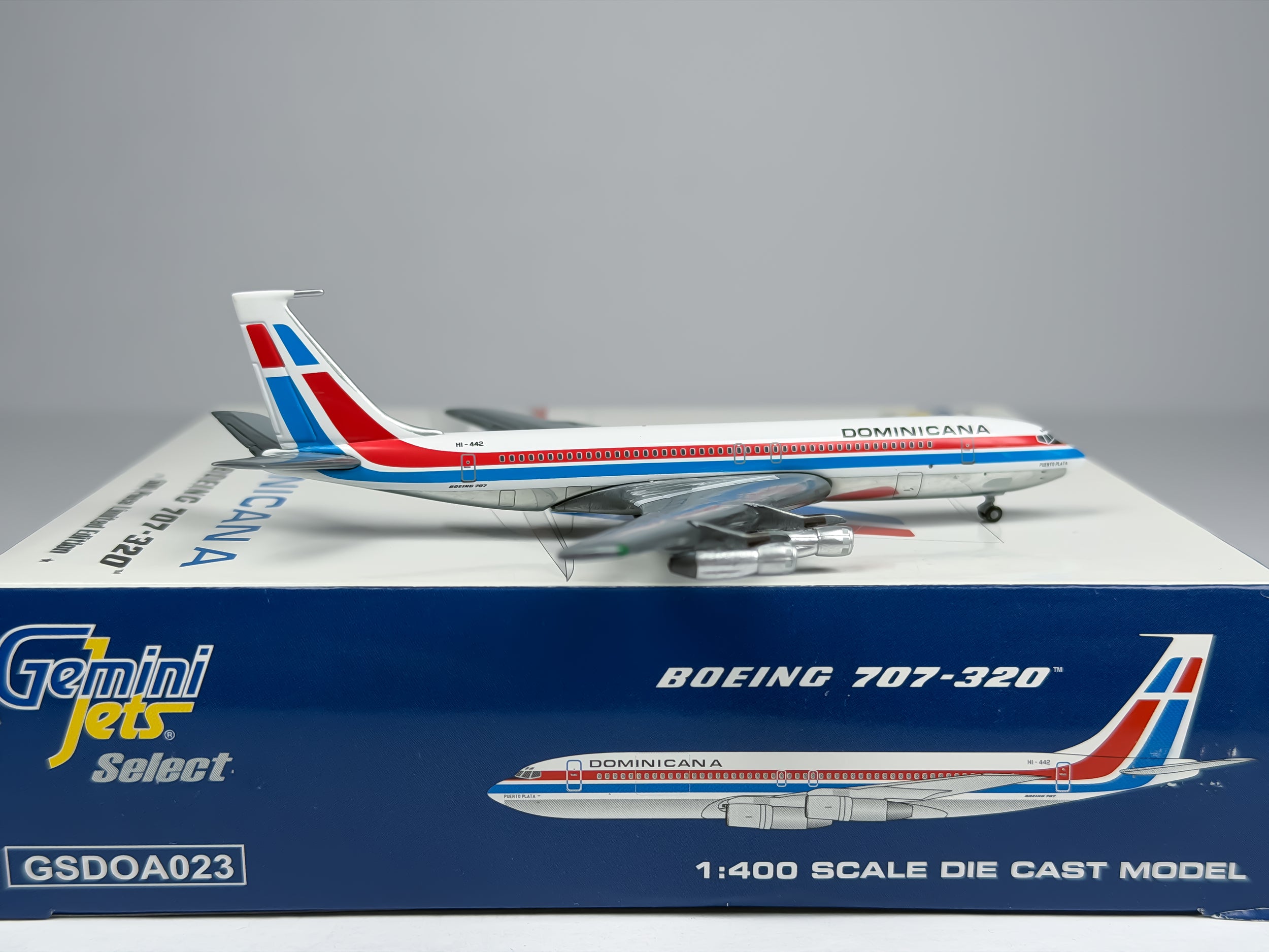 Dominicana Boeing 707-300 1:400 Gemini Jets HI-442 (GSDOA023)