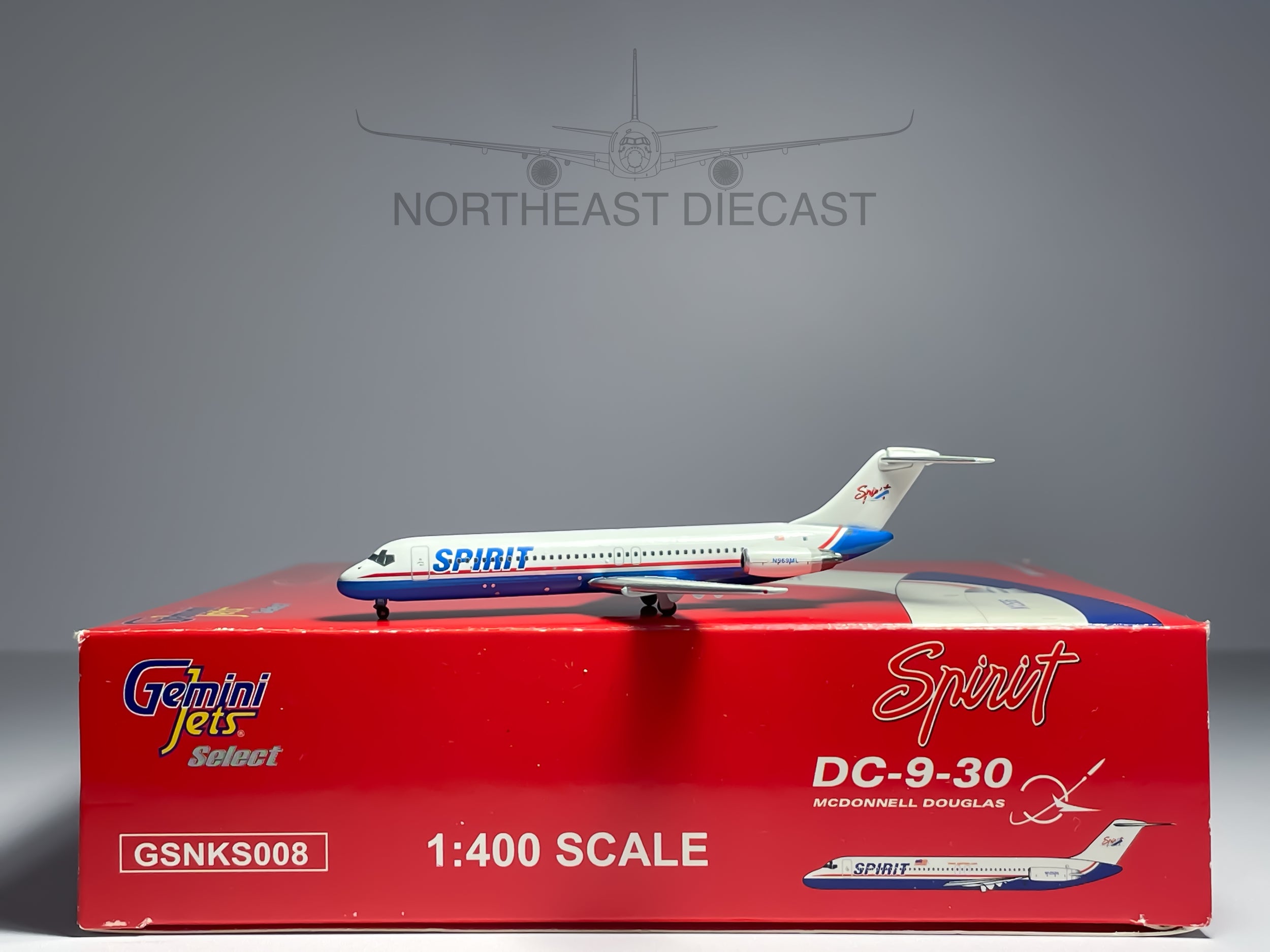 Spirit Airlines Douglas DC-9-30 1:400 Gemini Jets N969ML (GSNKS008)