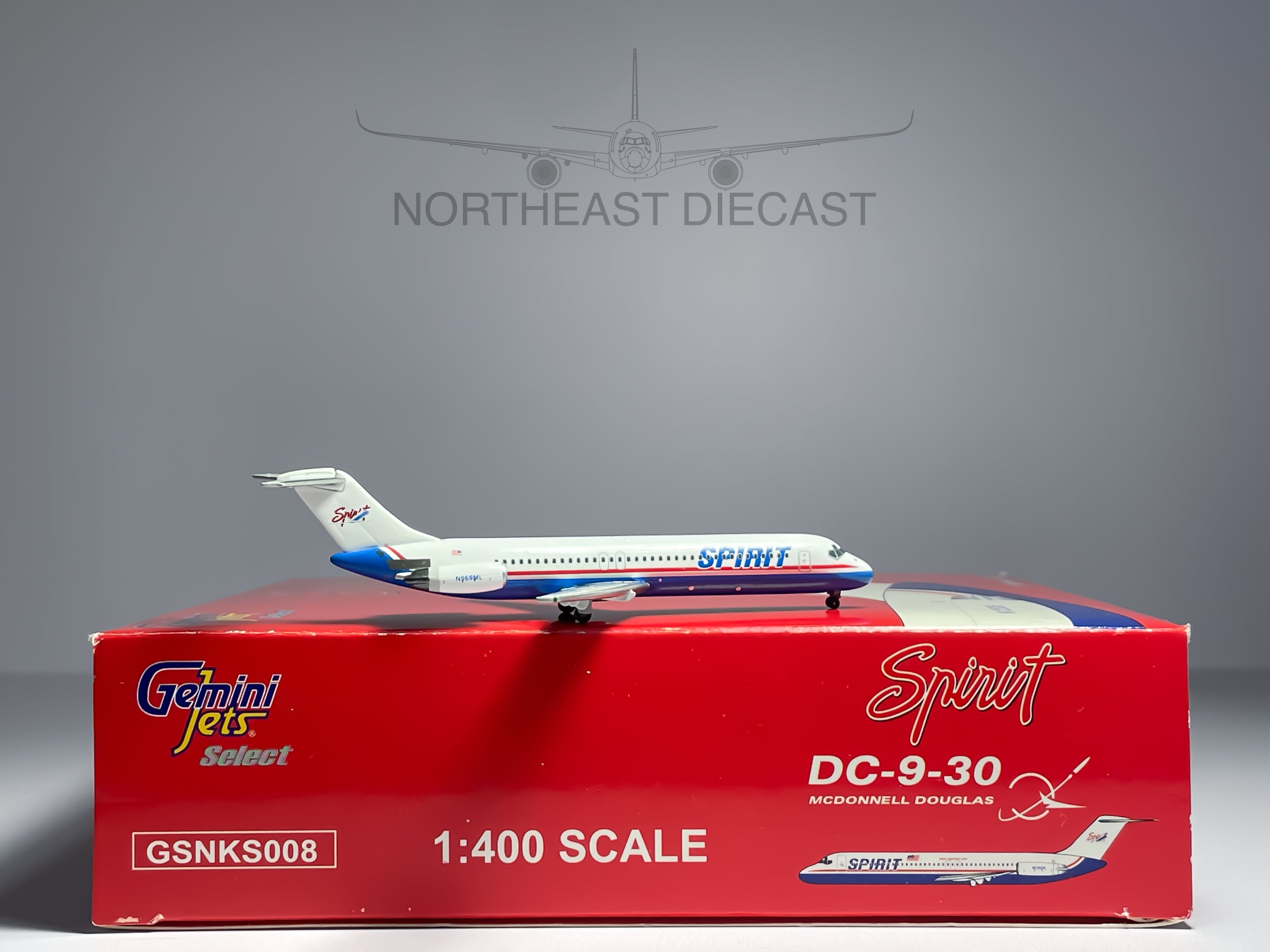 Spirit Airlines Douglas DC-9-30 1:400 Gemini Jets N969ML (GSNKS008)