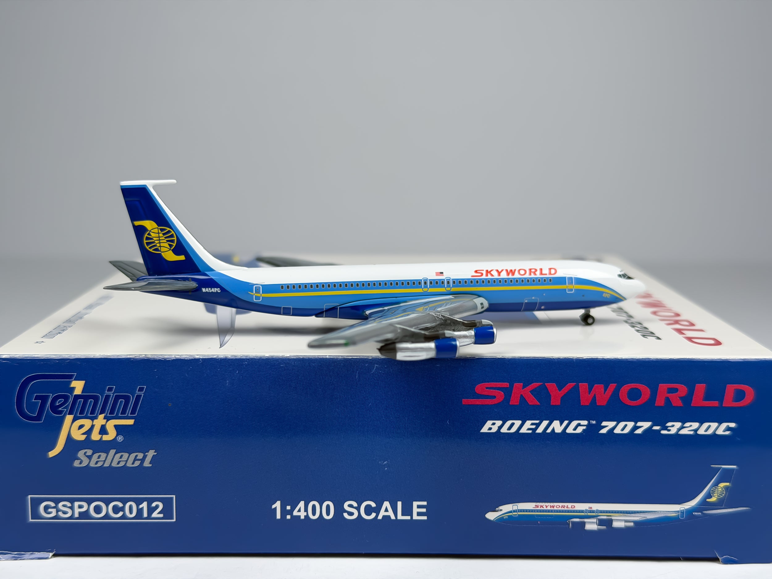 Skyworld Airlines Boeing 707-300 1:400 Gemini Jets N454PC (GSPOC012)