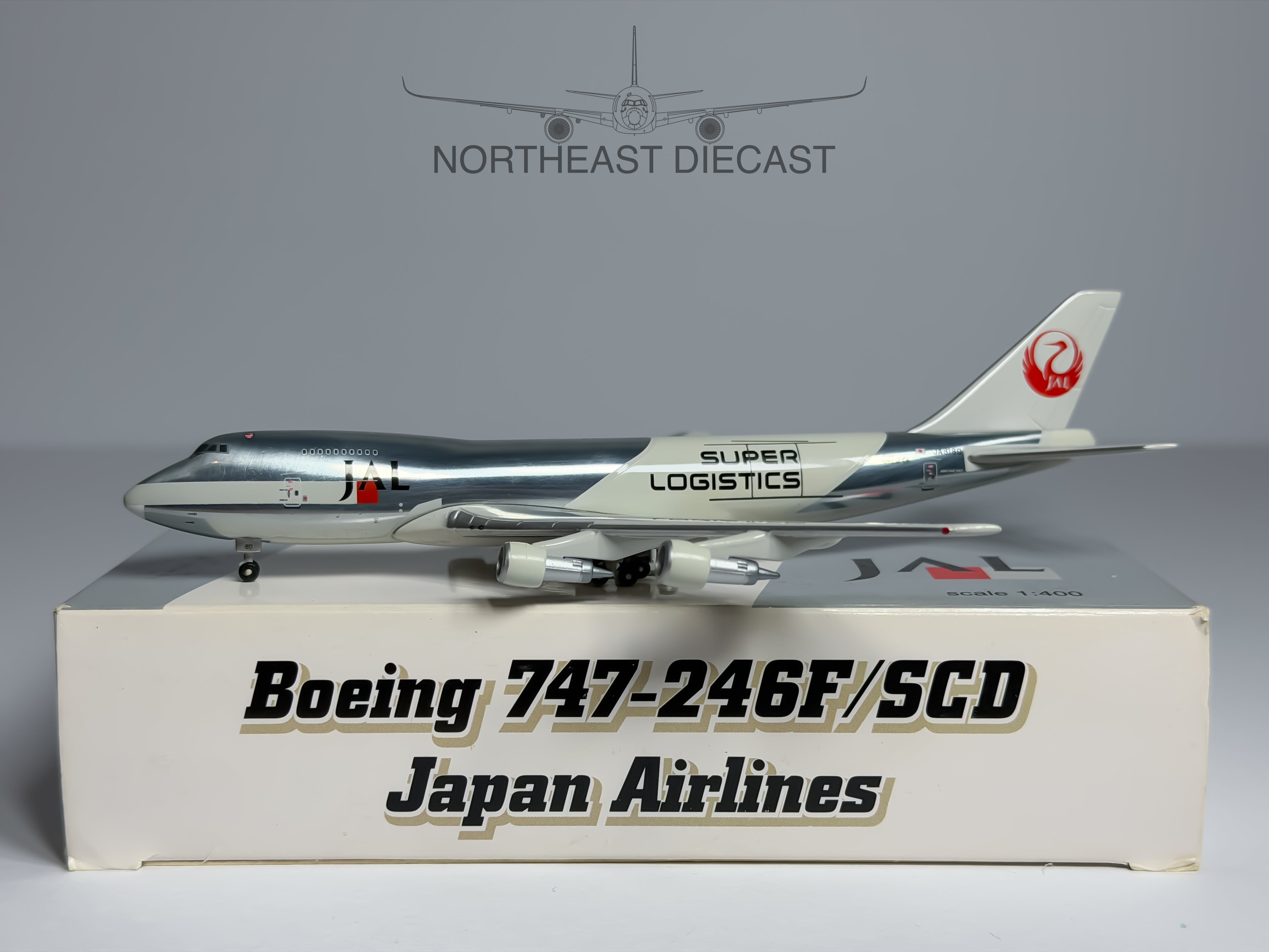 Japan Airlines (JAL) Boeing 747-200F 1:400 Gemini Jets JA8180 (GWJA8180)