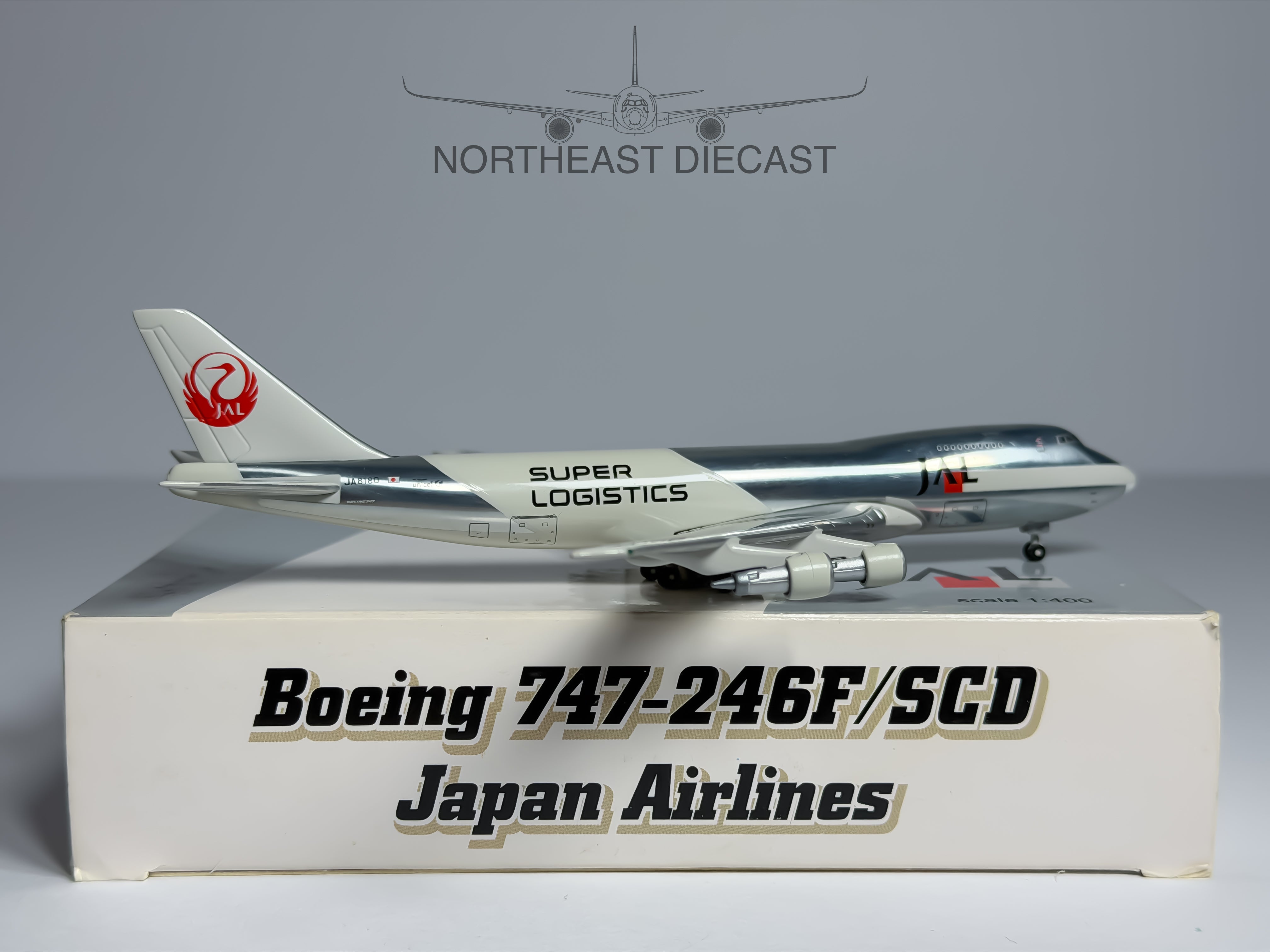 Japan Airlines (JAL) Boeing 747-200F 1:400 Gemini Jets JA8180 (GWJA8180)