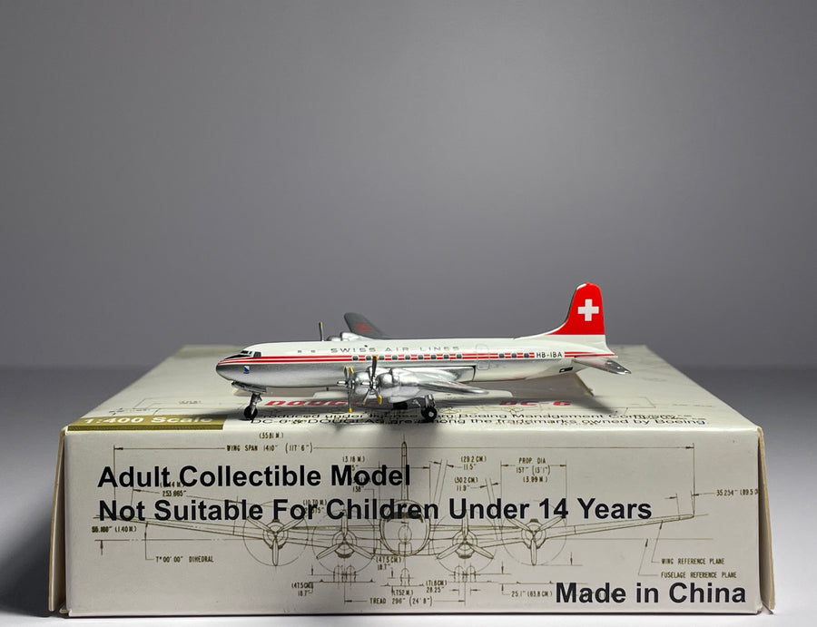 Aeroclassics 1:400 Swissair Douglas DC-6B HB-IBA ACSWR076A