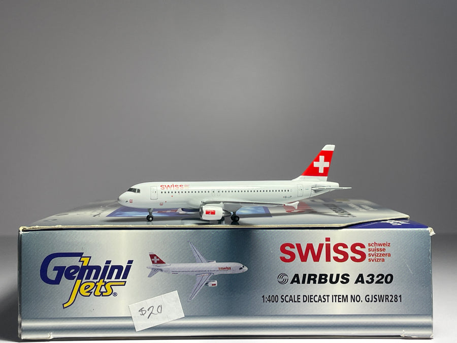 Gemini Jets 1:400 Swiss Air Lines Airbus A320-200 HB-IJP 2000s colors GJSWR281