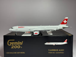 Gemini Jets 1:200 SWISS Airbus A321 HB-IOD 2000s colors G2SWR081