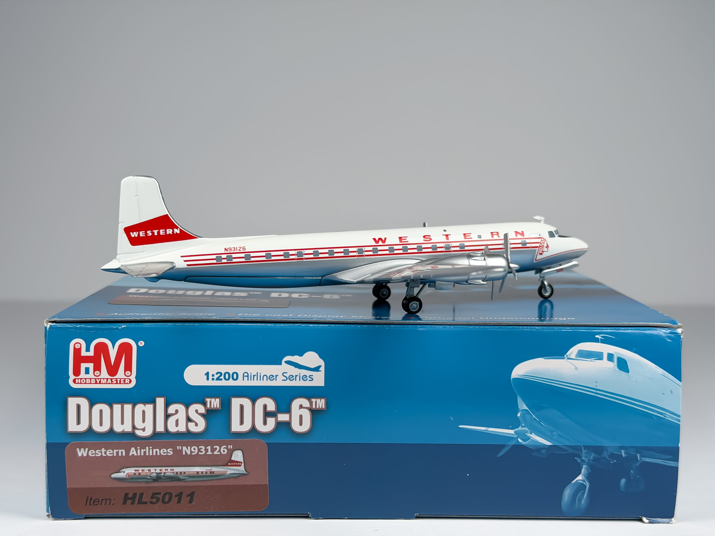 Western Airlines Douglas DC-6 1:200 Hobby Master N93126 (HL5011)