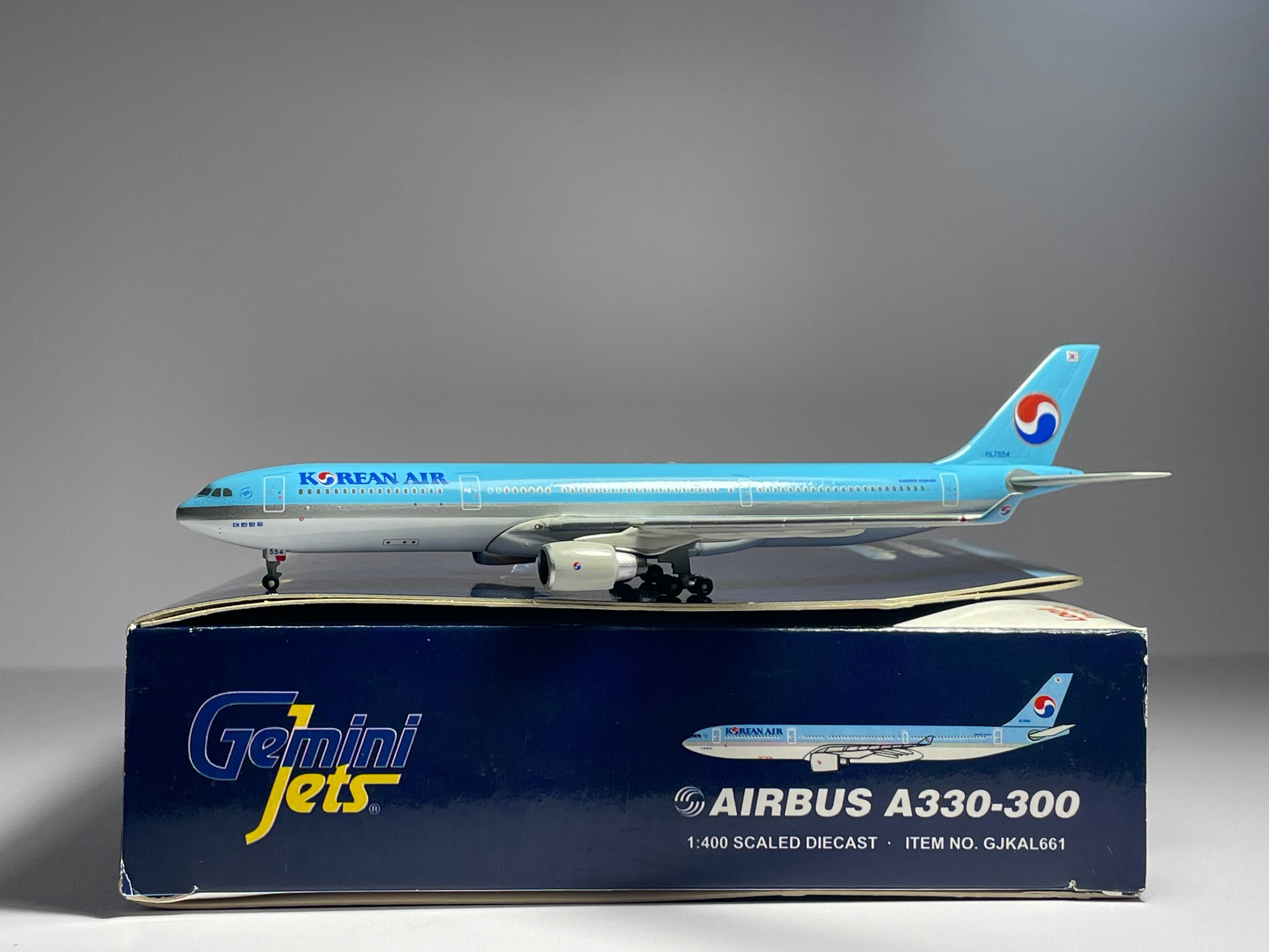 Gemini Jets 1:400 Korean Air Airbus A330-300 HL7554 1990s colors GJKAL661