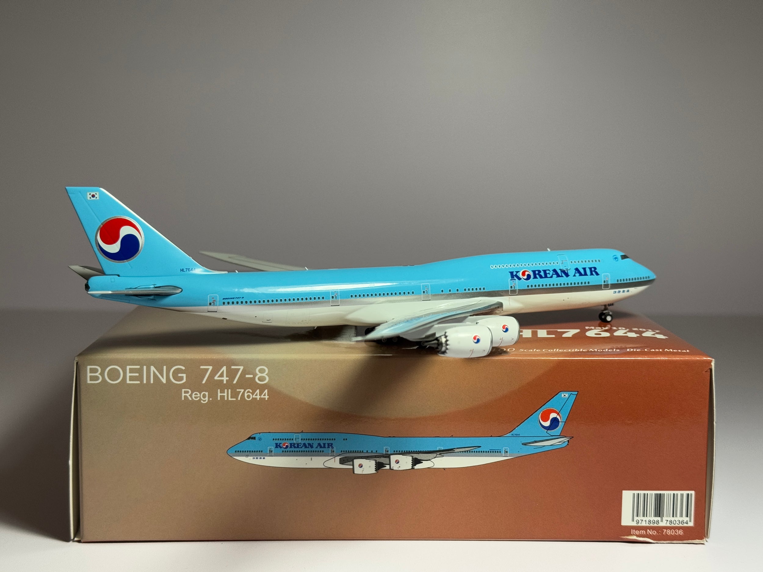 NG Models 1:400 Korean Air Boeing 747-8 HL7644 "Last Passenger 747" 78036