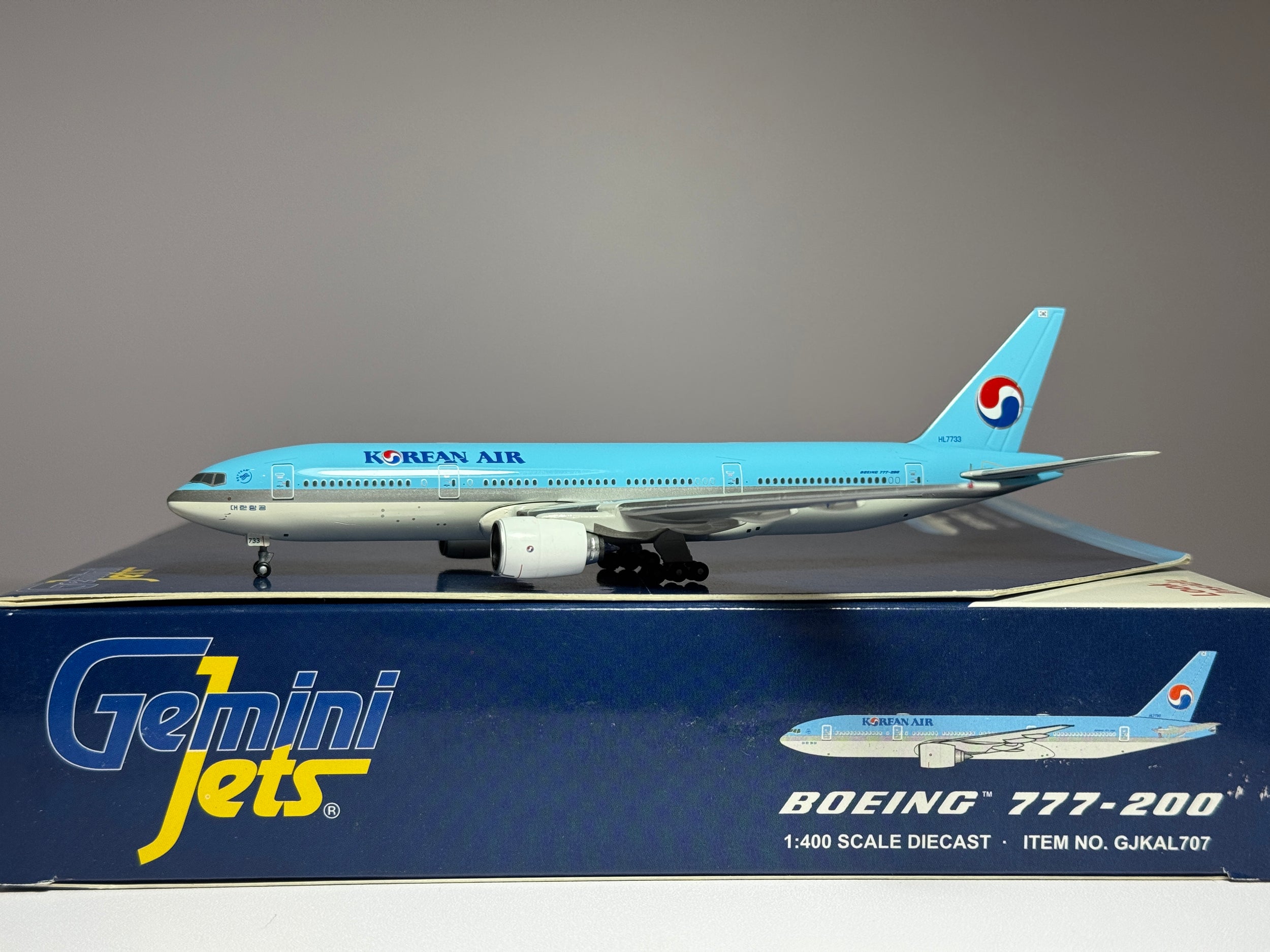 Gemini Jets 1:400 Korean Air Boeing 777-200 HL7733 GJKAL707