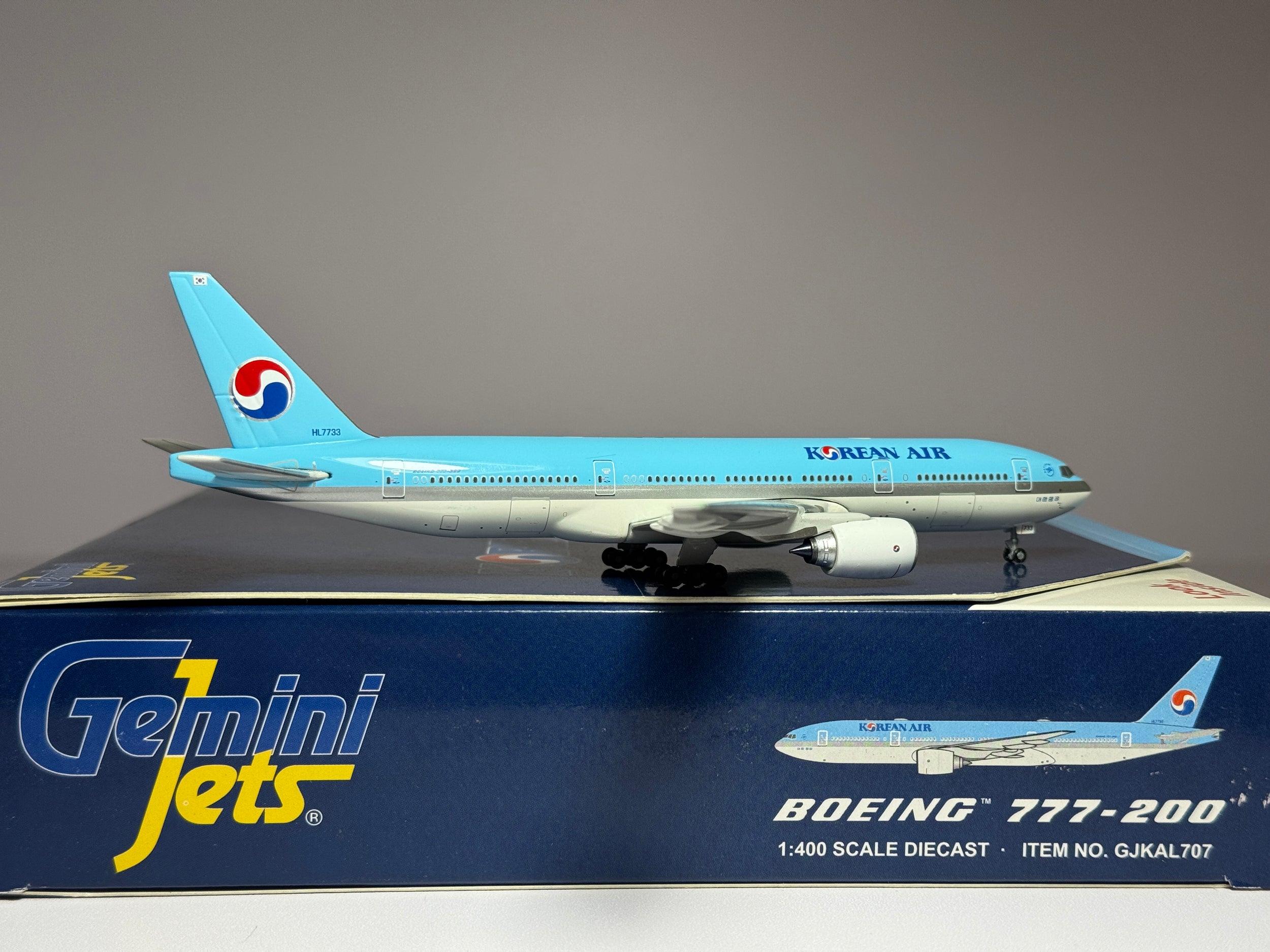 Gemini Jets 1:400 Korean Air Boeing 777-200 HL7733 GJKAL707