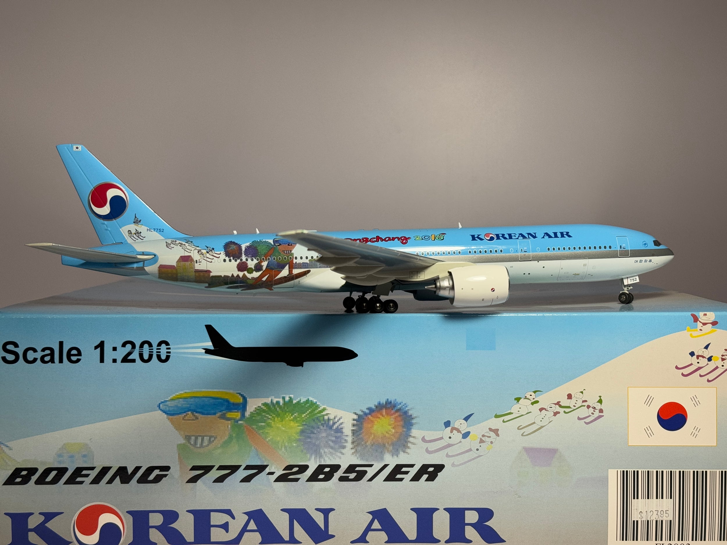 JC Wings 1:200 Korean Air Boeing 777-200ER HL7752 Pyeongchang 2018 FL2003