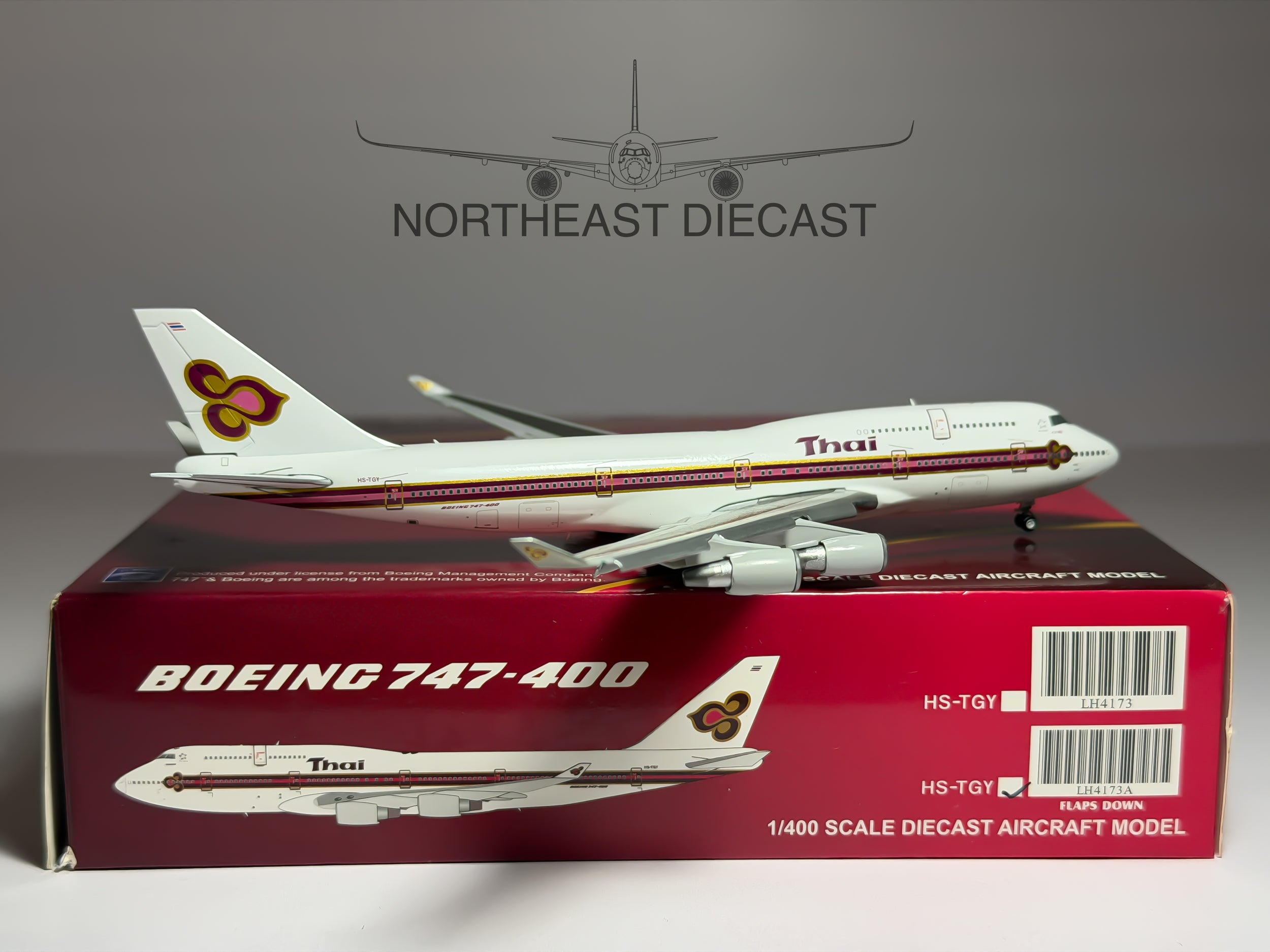 Thai Airways Boeing 747-400 1:400 JC Wings HS-TGY (LH4173A)