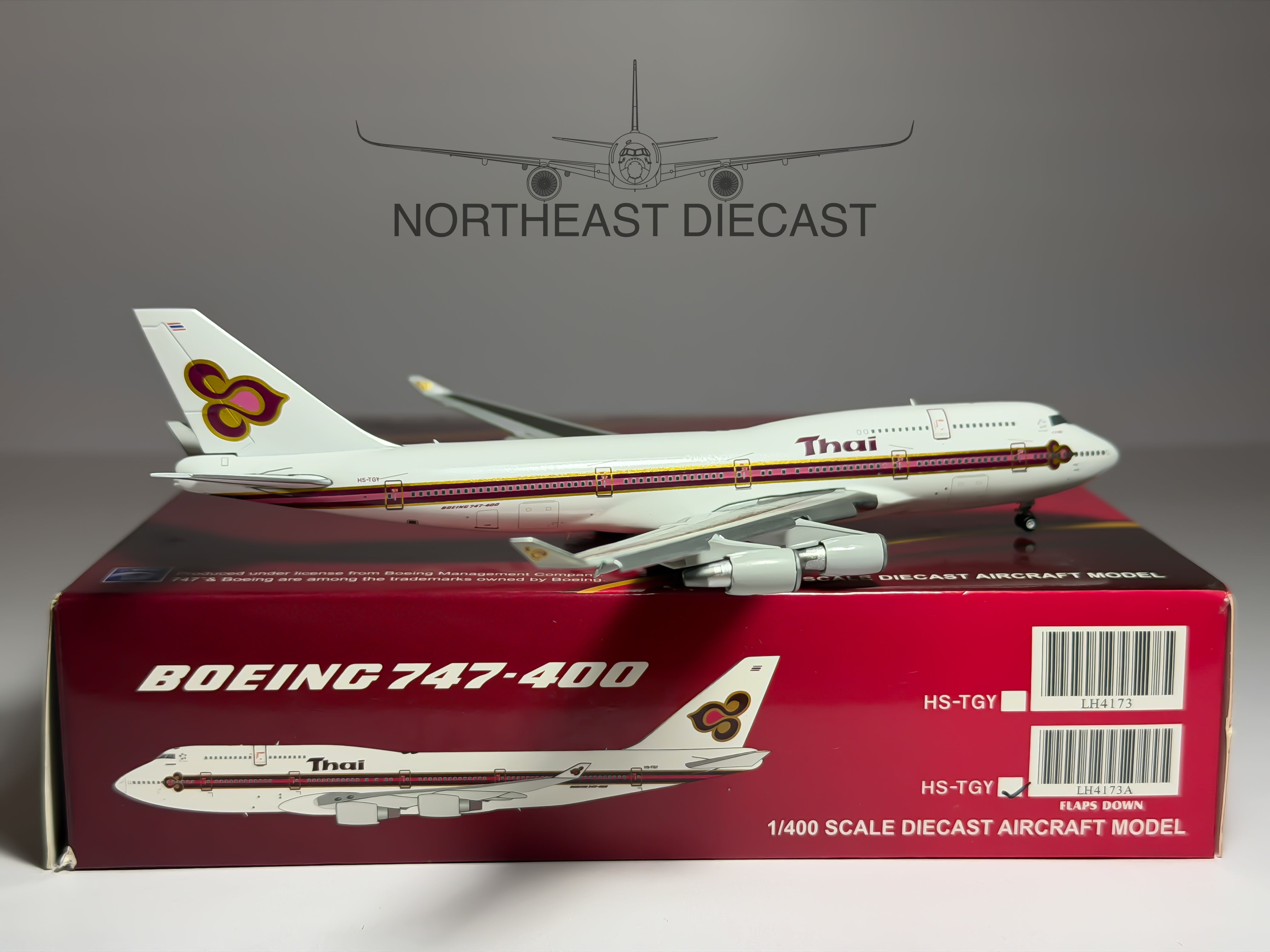 Thai Airways Boeing 747-400 1:400 JC Wings HS-TGY (LH4173A)