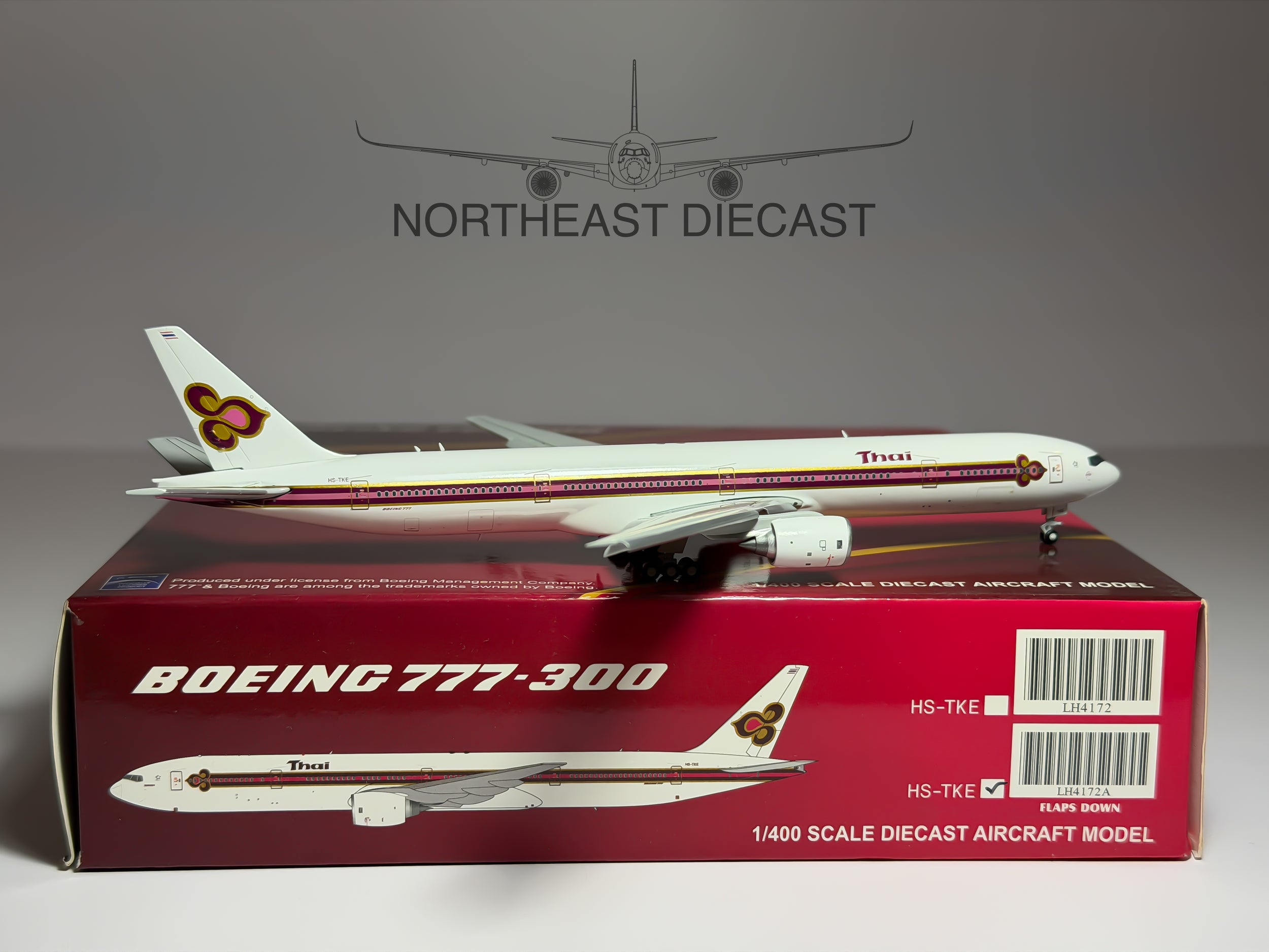 Thai Airways Boeing 777-300 1:400 JC Wings HS-TKE (LH4172A)