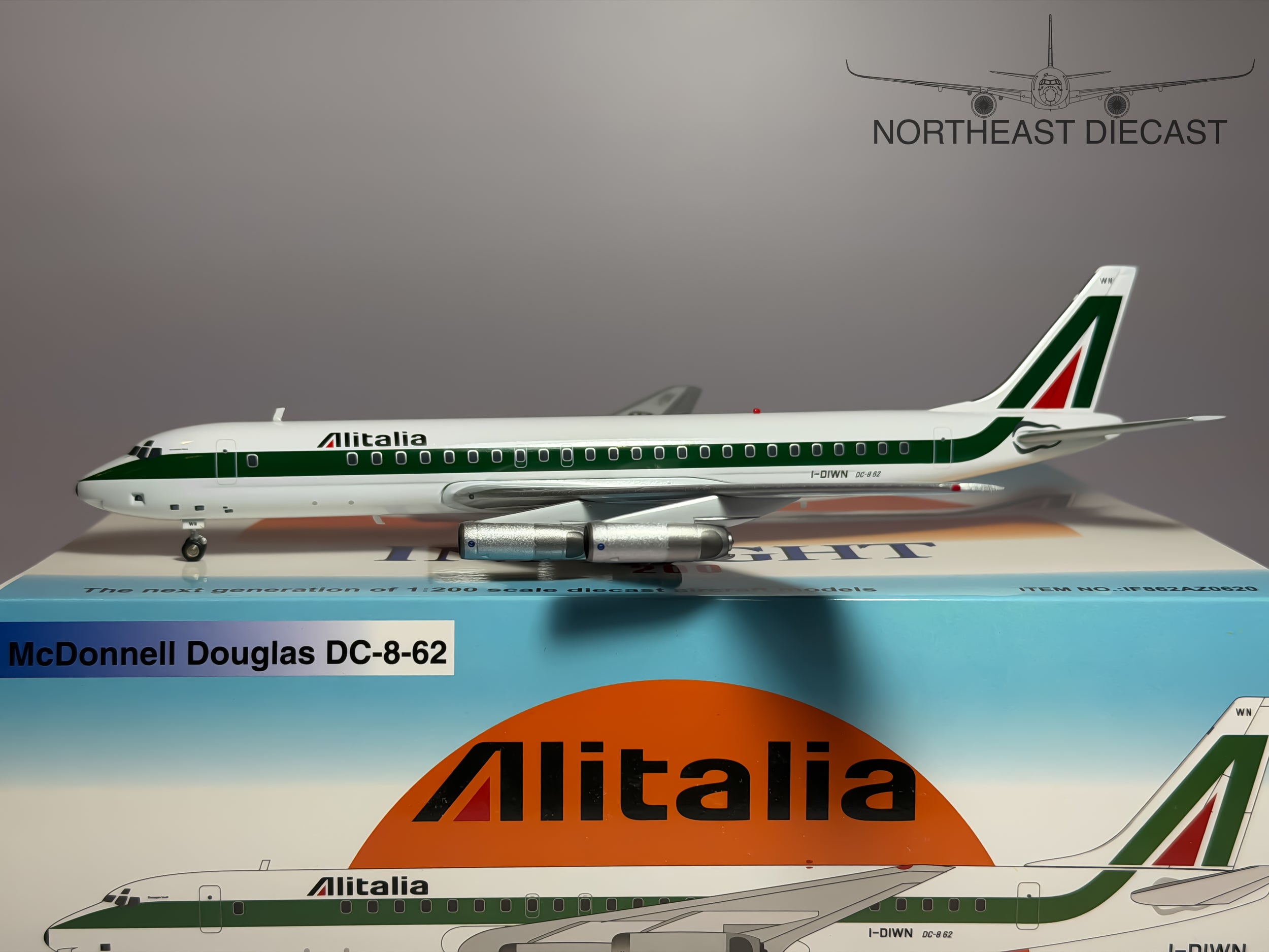 Alitalia Douglas DC-8-62 1:200 Inflight200 I-DIWN (IF862AZ0620)