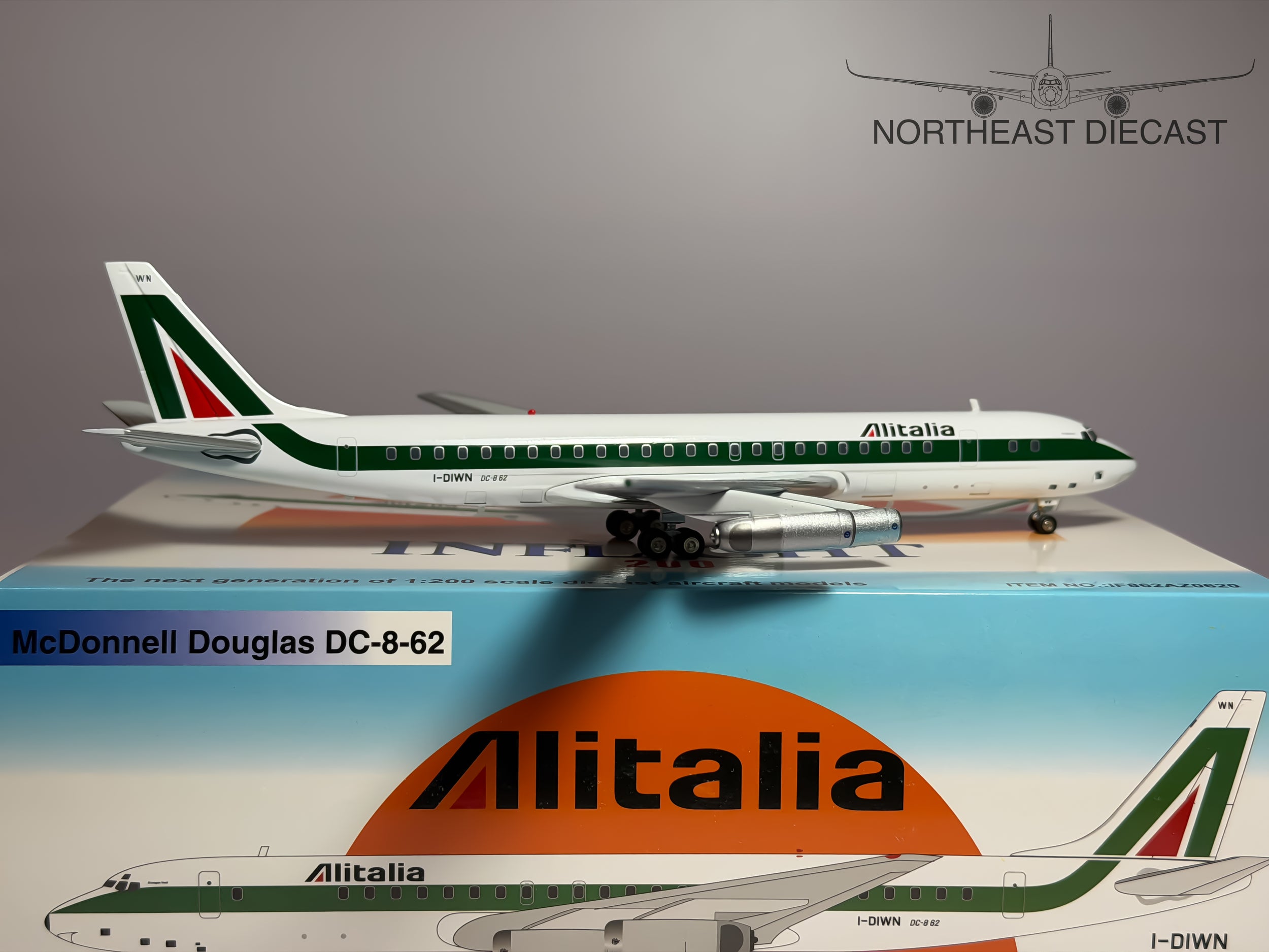 Alitalia Douglas DC-8-62 1:200 Inflight200 I-DIWN (IF862AZ0620)