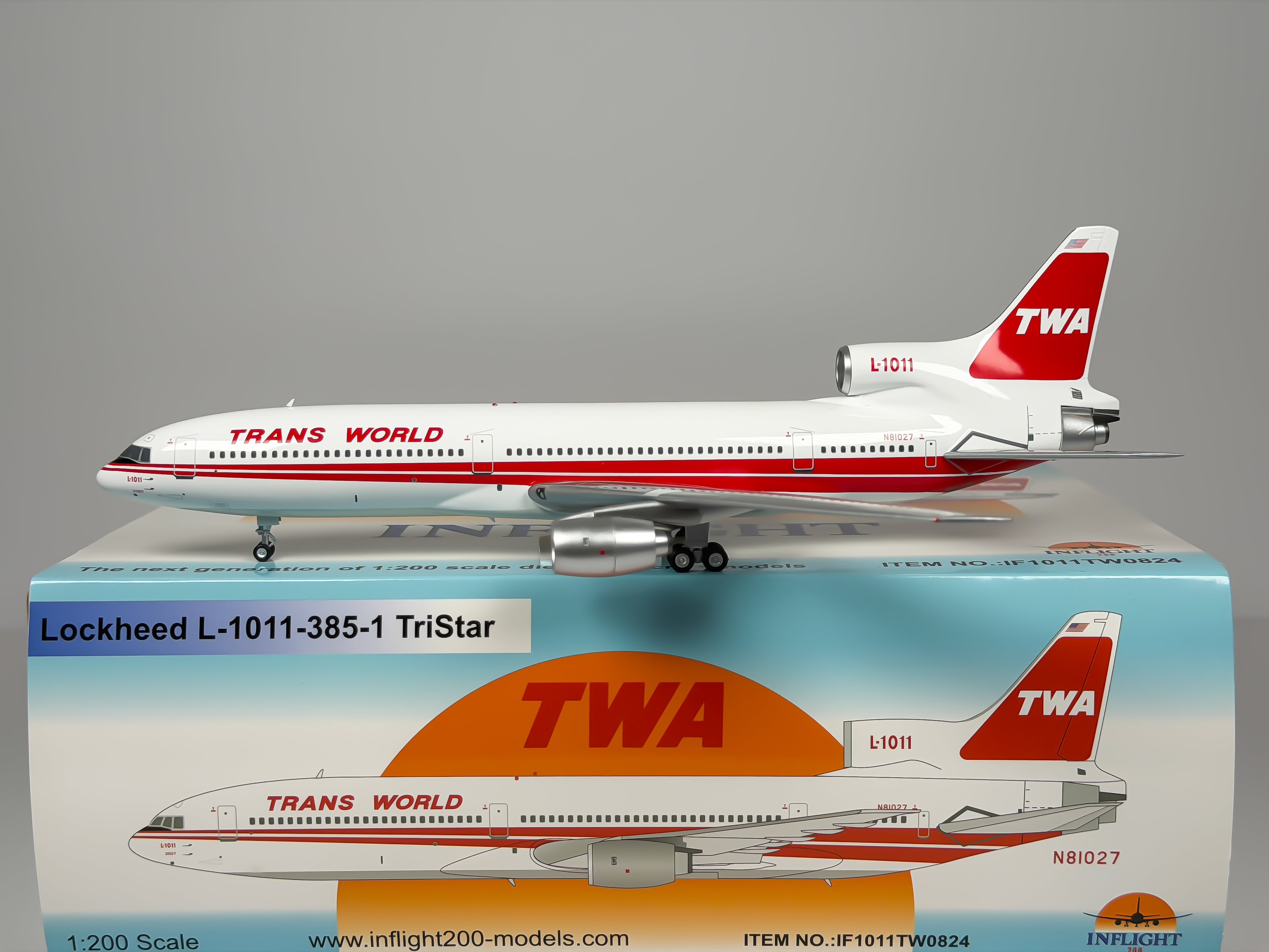 Trans World Airlines (TWA) Lockheed L-1011 1:200 Inflight200 N81027 (IF1011TW0824)