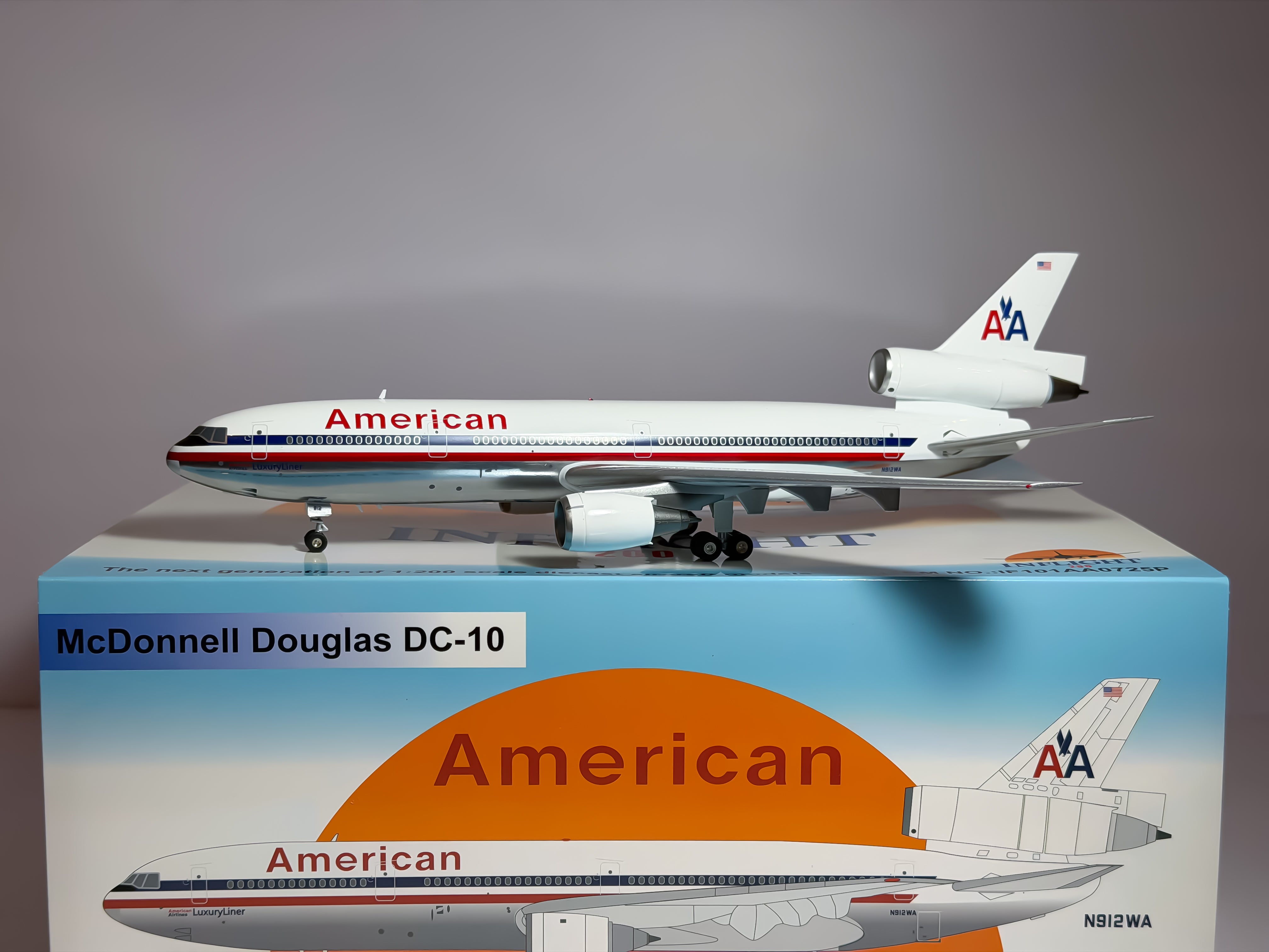 American Airlines McDonnell Douglas DC-10-10 1:200 Inflight200 N912WA (IF101AA0725P)