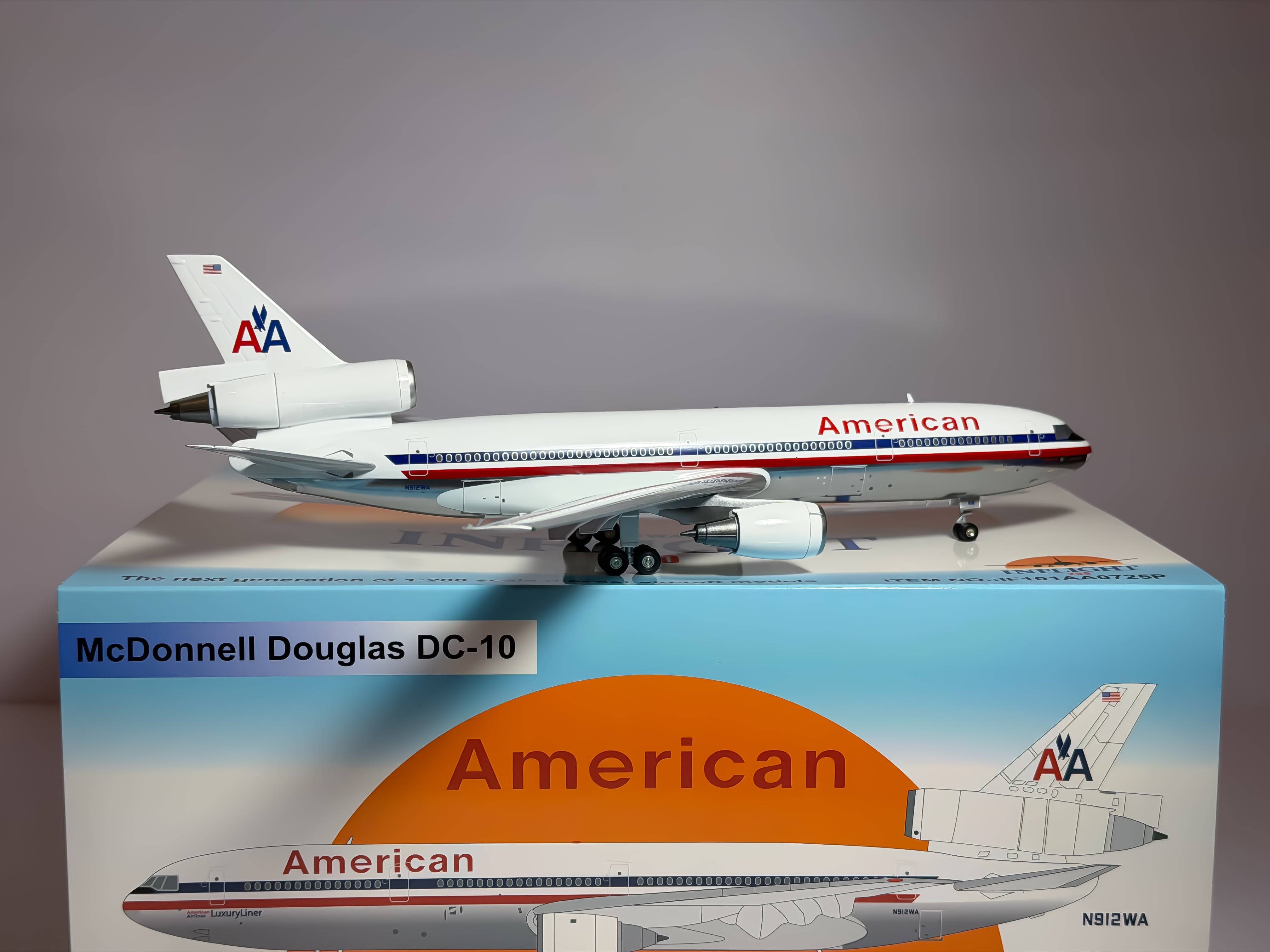 American Airlines McDonnell Douglas DC-10-10 1:200 Inflight200 N912WA (IF101AA0725P)