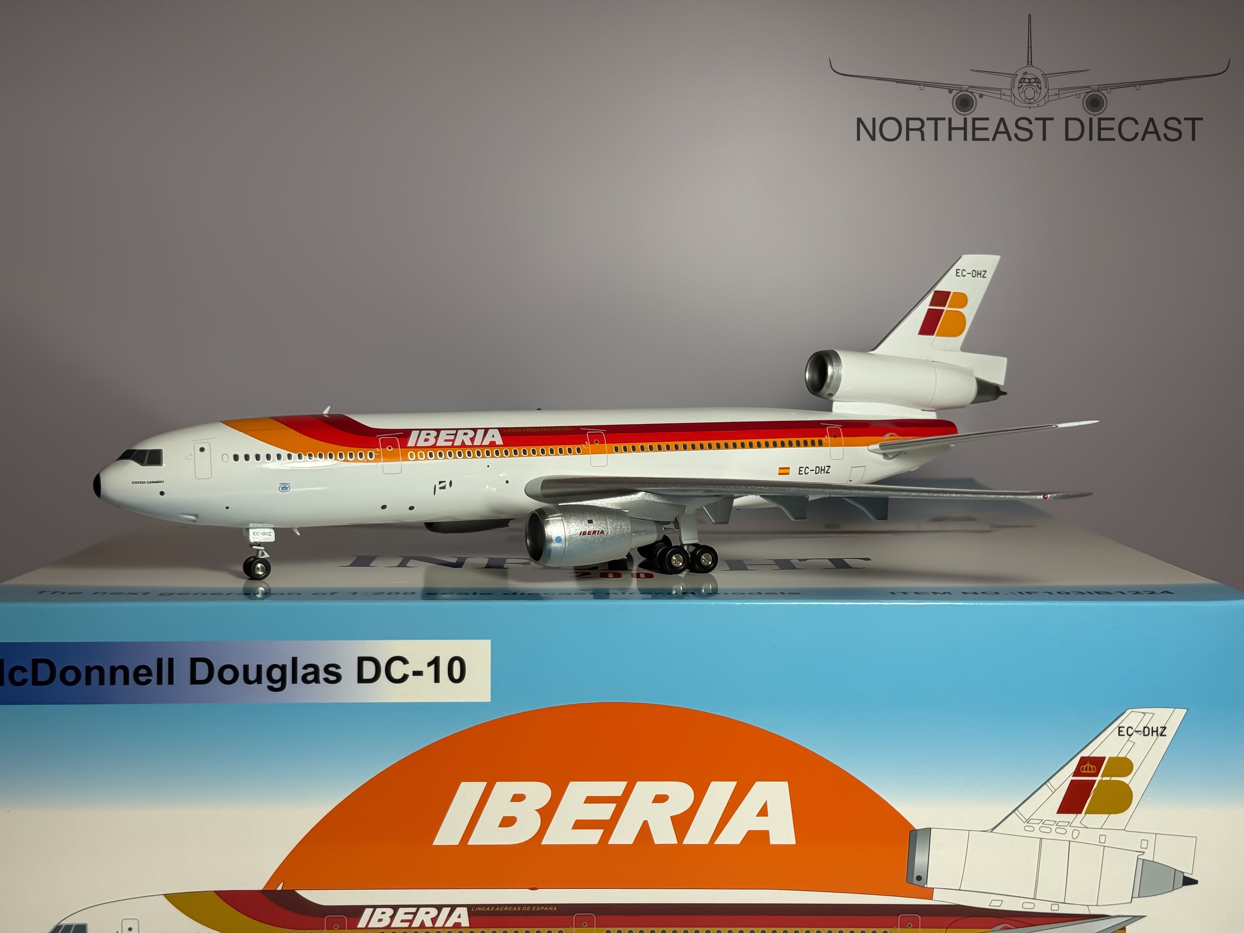 Iberia Airlines McDonnell Douglas DC-10-30 1:200 Inflight200 EC-DHZ (IF103IB1224)