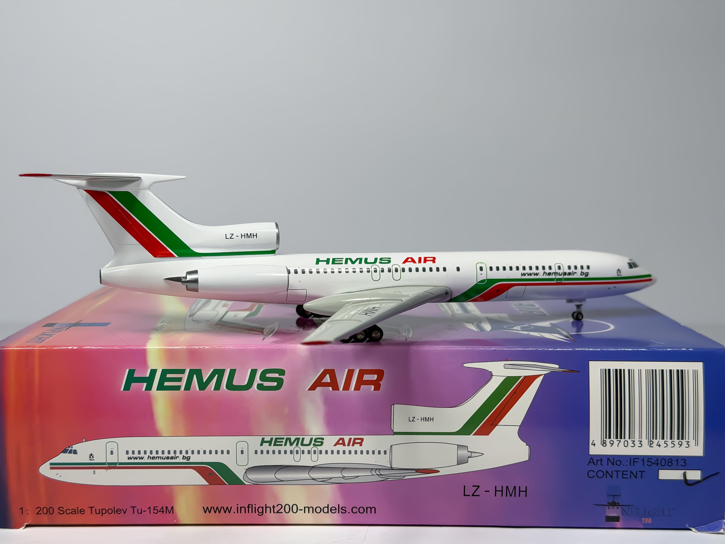 Hemus Air Tupolev TU-154M 1:200 Inflight200 LZ-HMH (IF1540813)