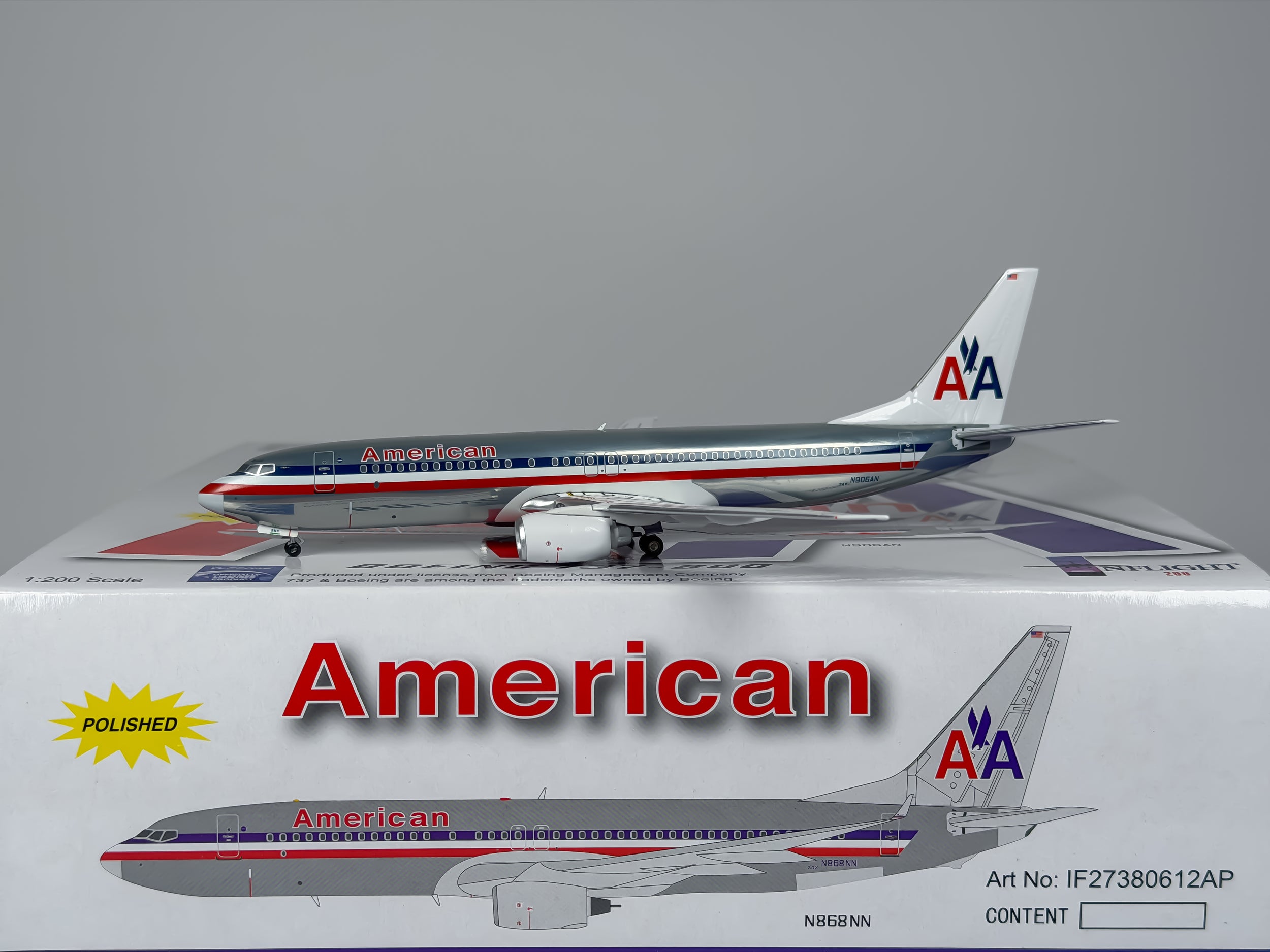 American Airlines Boeing 737-800 1:200 Inflight200 N906AN (IF27380612BP)