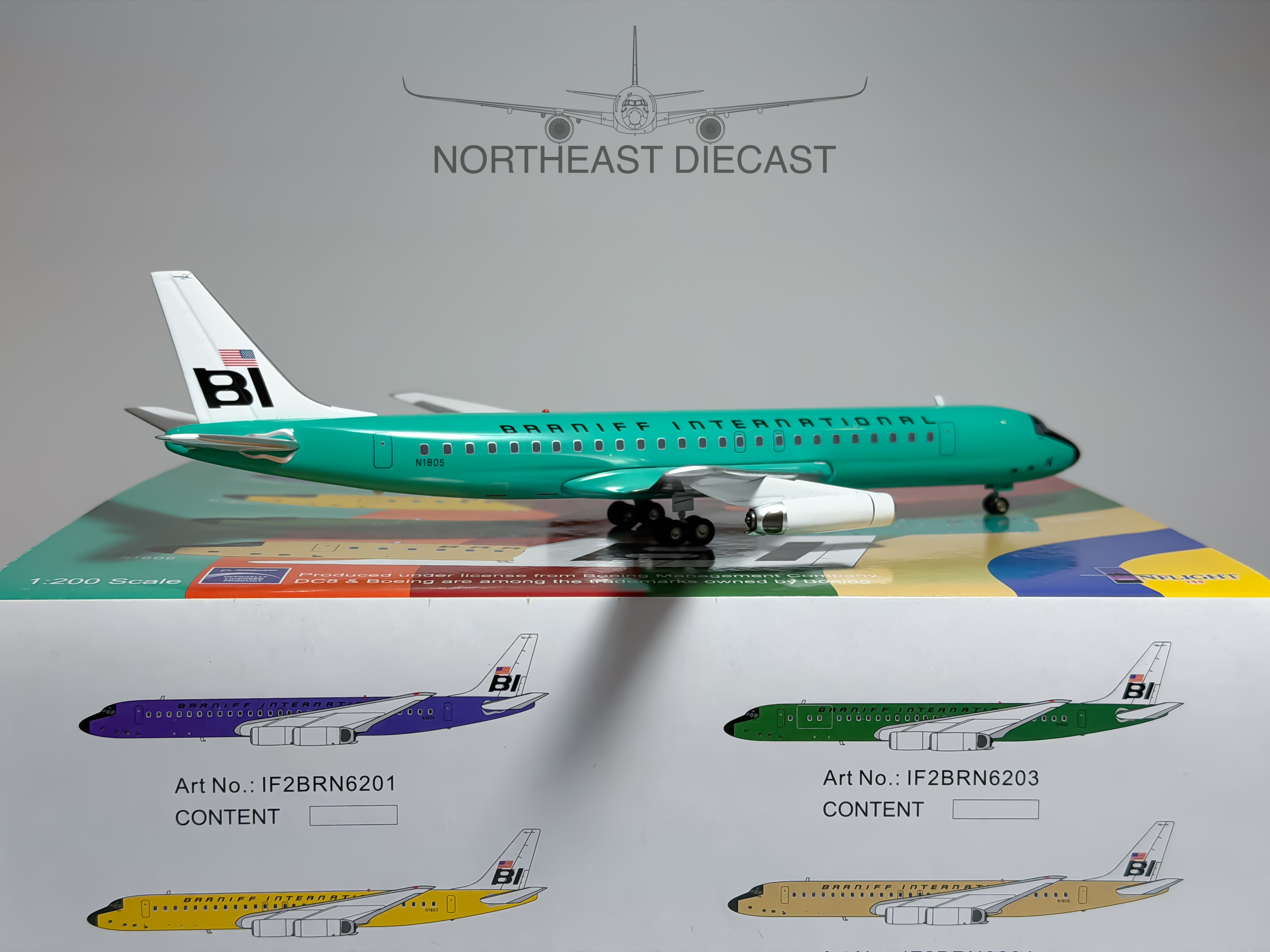 Braniff International Douglas DC-8-62 1:200 Inflight200 N1805 (IF2BRN6207)