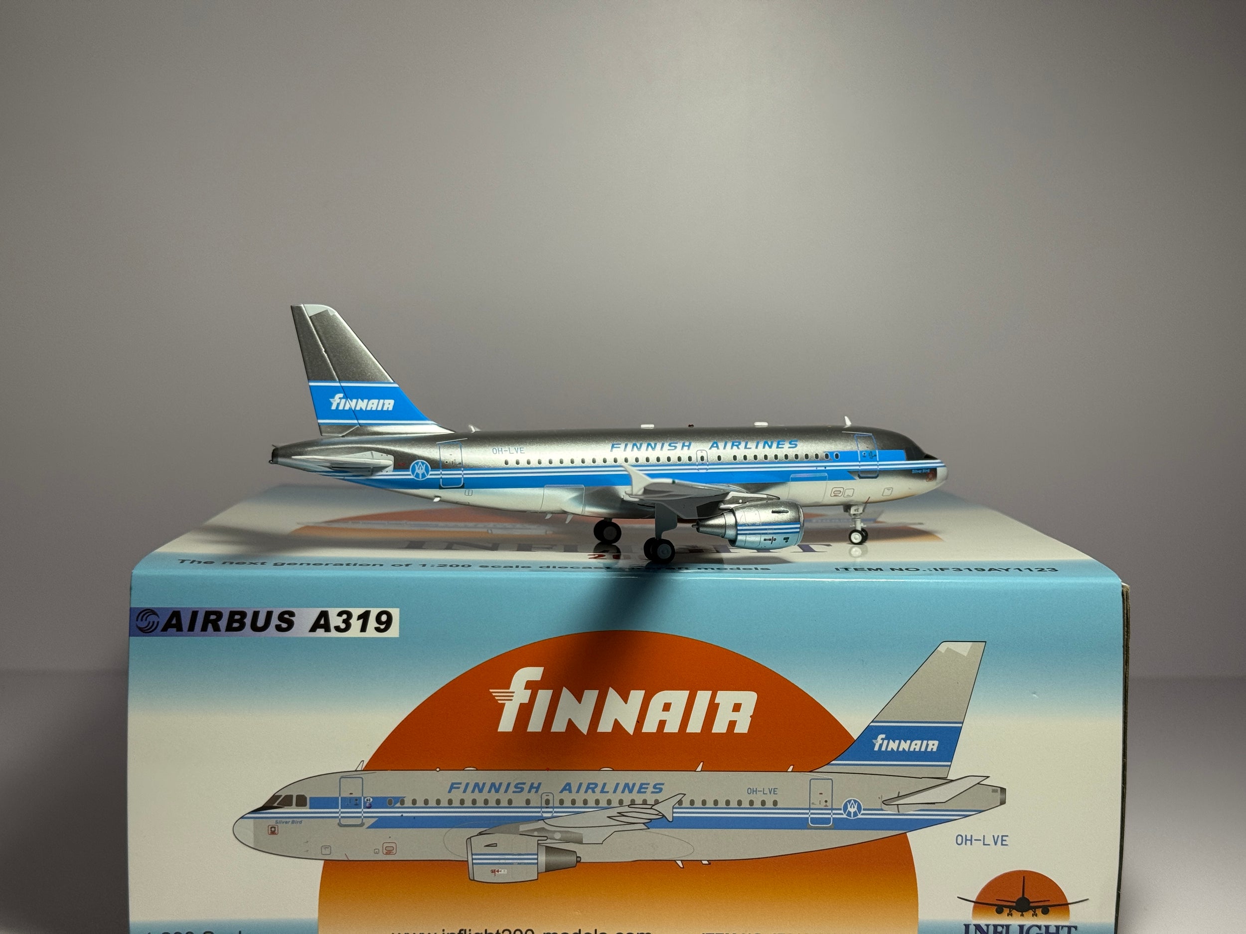 Inflight 1:200 Finnair Airbus A319 OH-LVE Silver Bird IF319AY1123