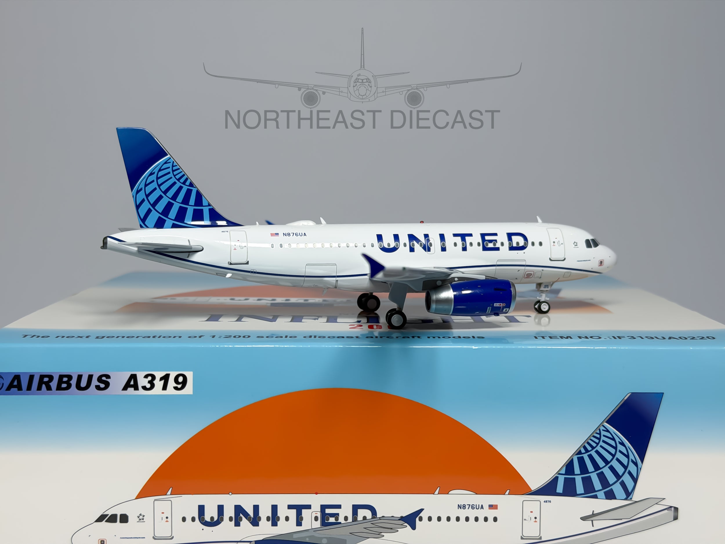 United Airlines Airbus A319 1:200 Inflight200 N876UA (IF319UA0220)