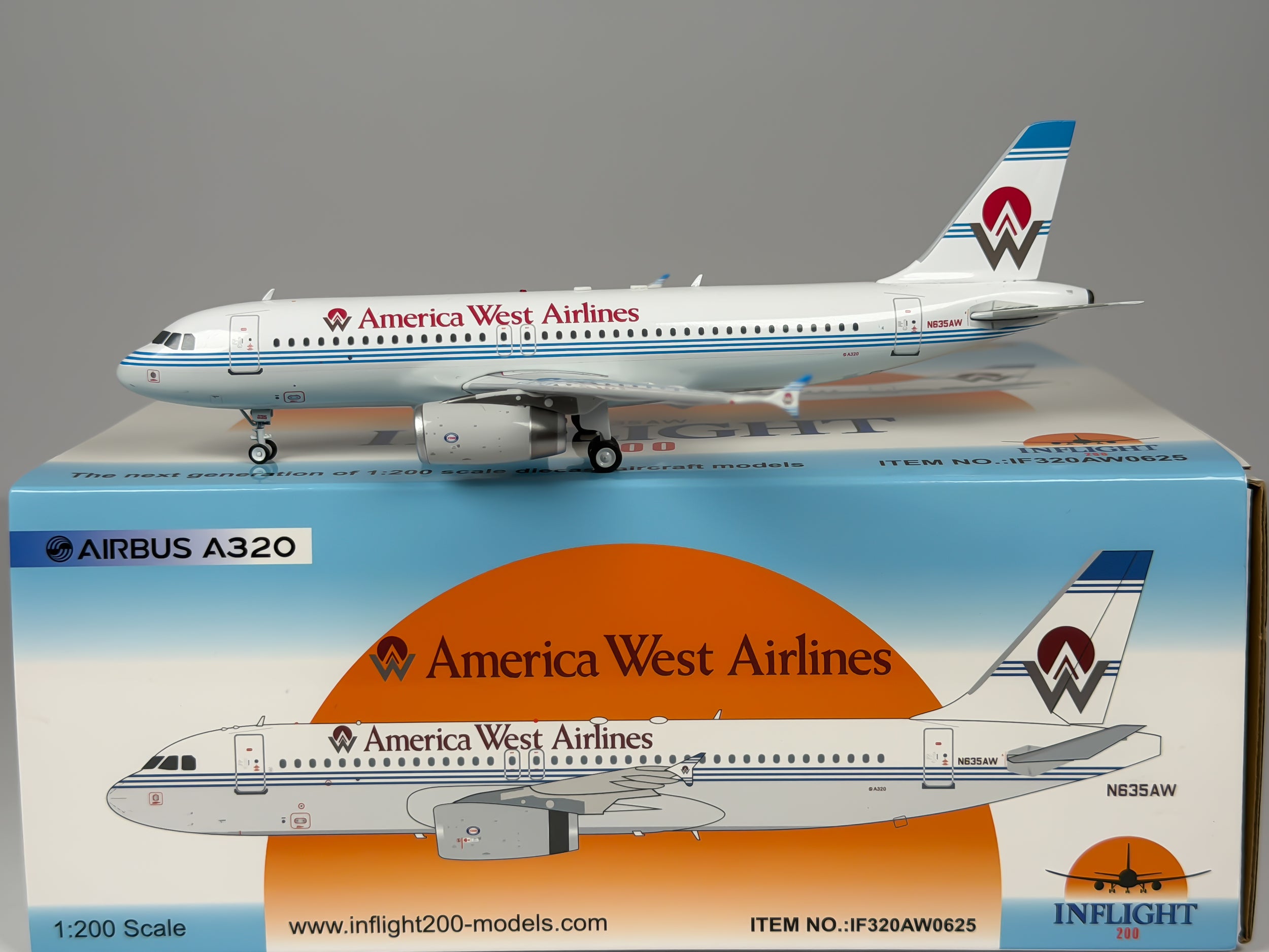 America West Airbus A320 1:200 Inflight200 N635AW (IF320AW0625)
