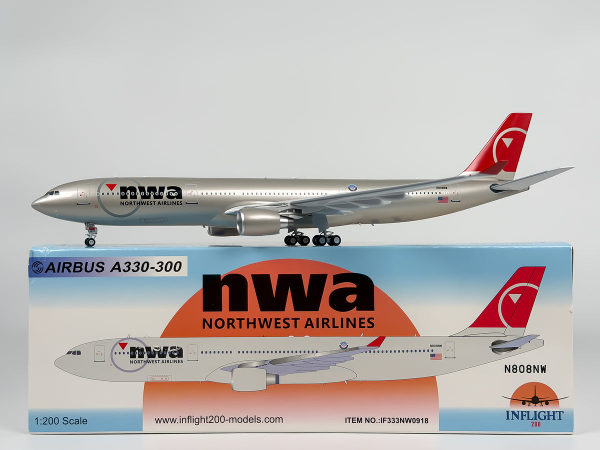 Northwest Airlines Airbus A330-300 1:200 InFlight200 N808NW (IF333NW0918)
