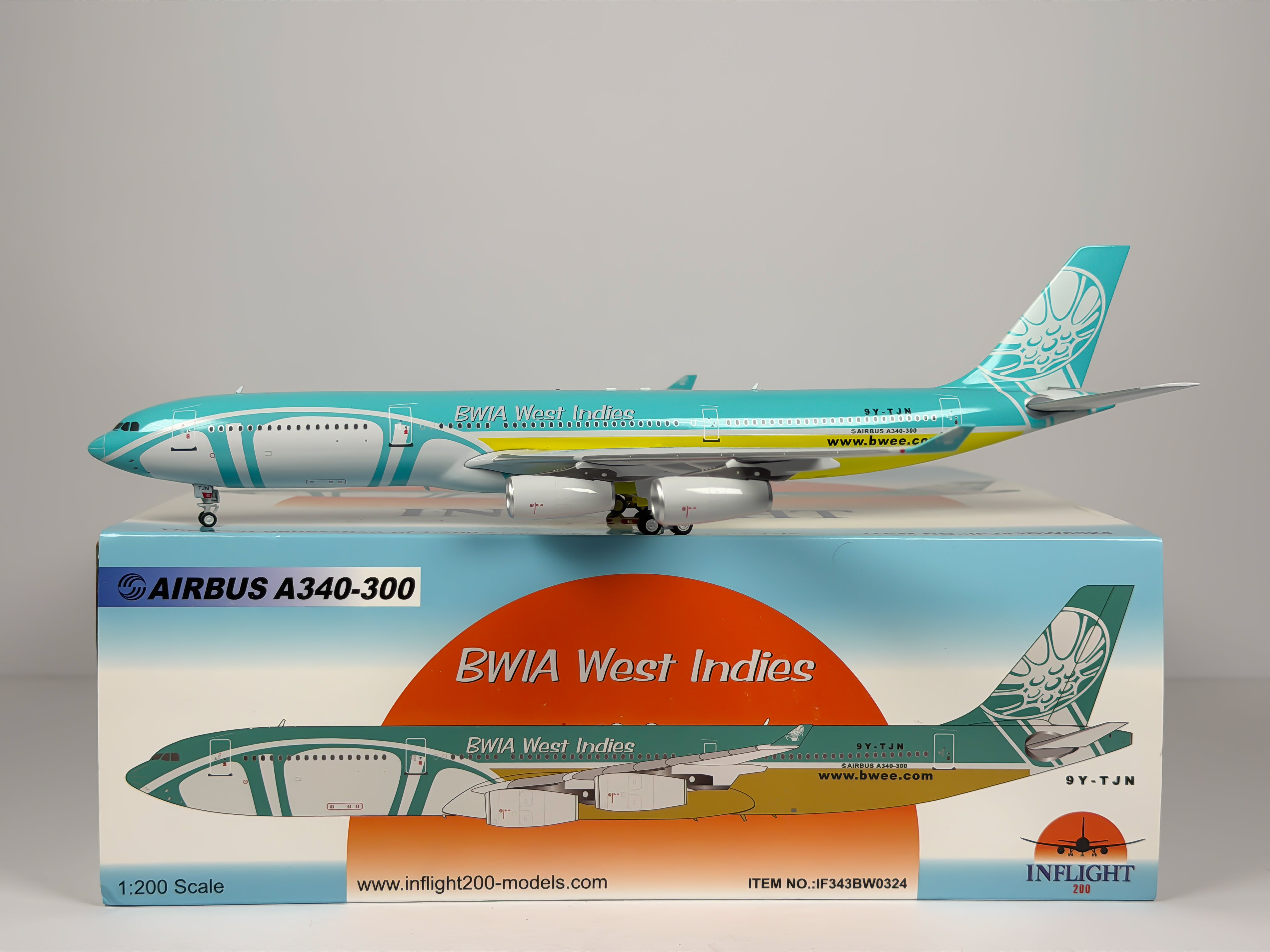 BWIA Airbus A340-300 1:200 Inflight200 9Y-TJN (IF343BW0324)