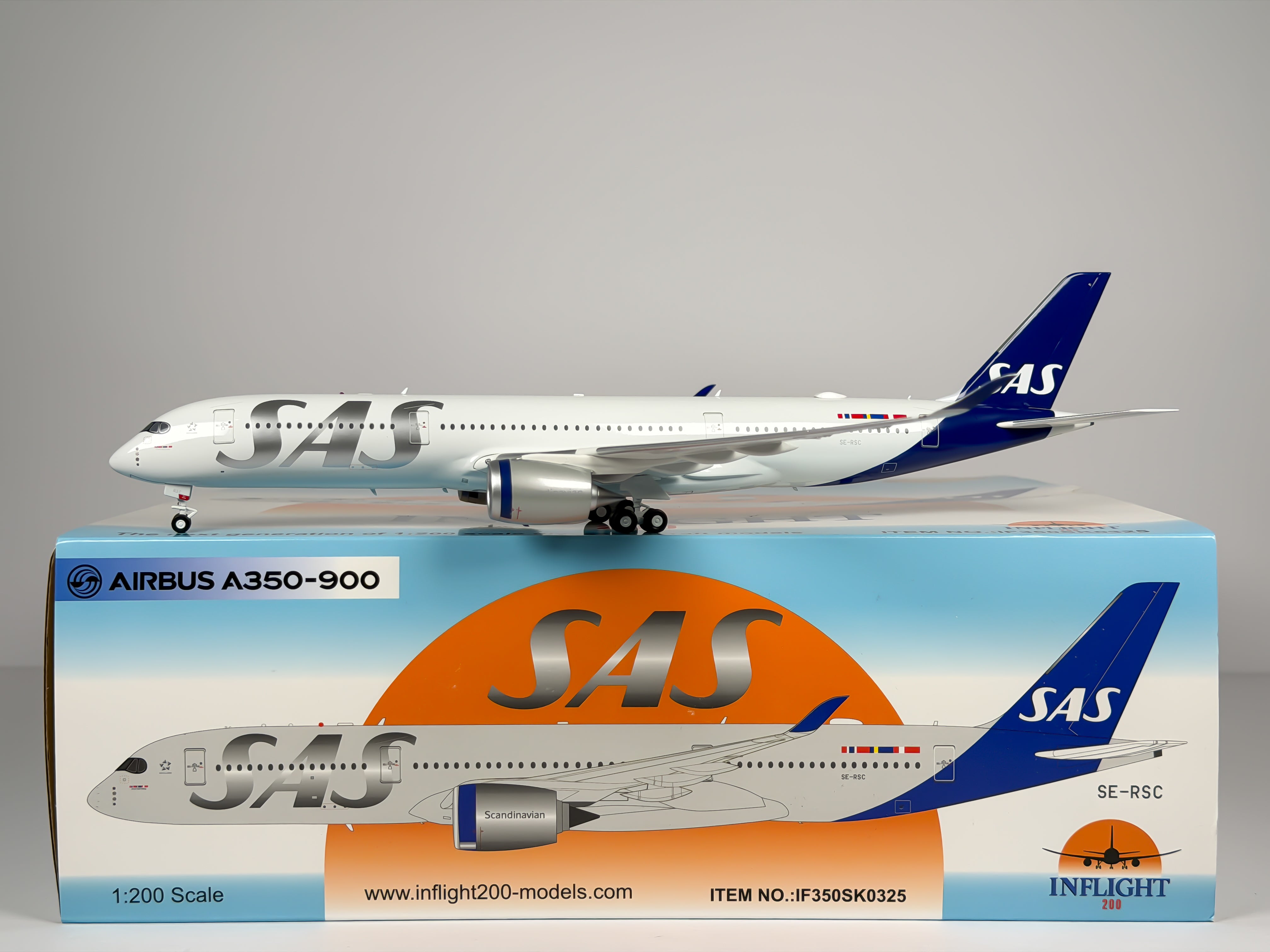 Scandinavian Airlines (SAS) Airbus A350-900 1:200 Inflight200 SE-RSC (IF350SK0325)
