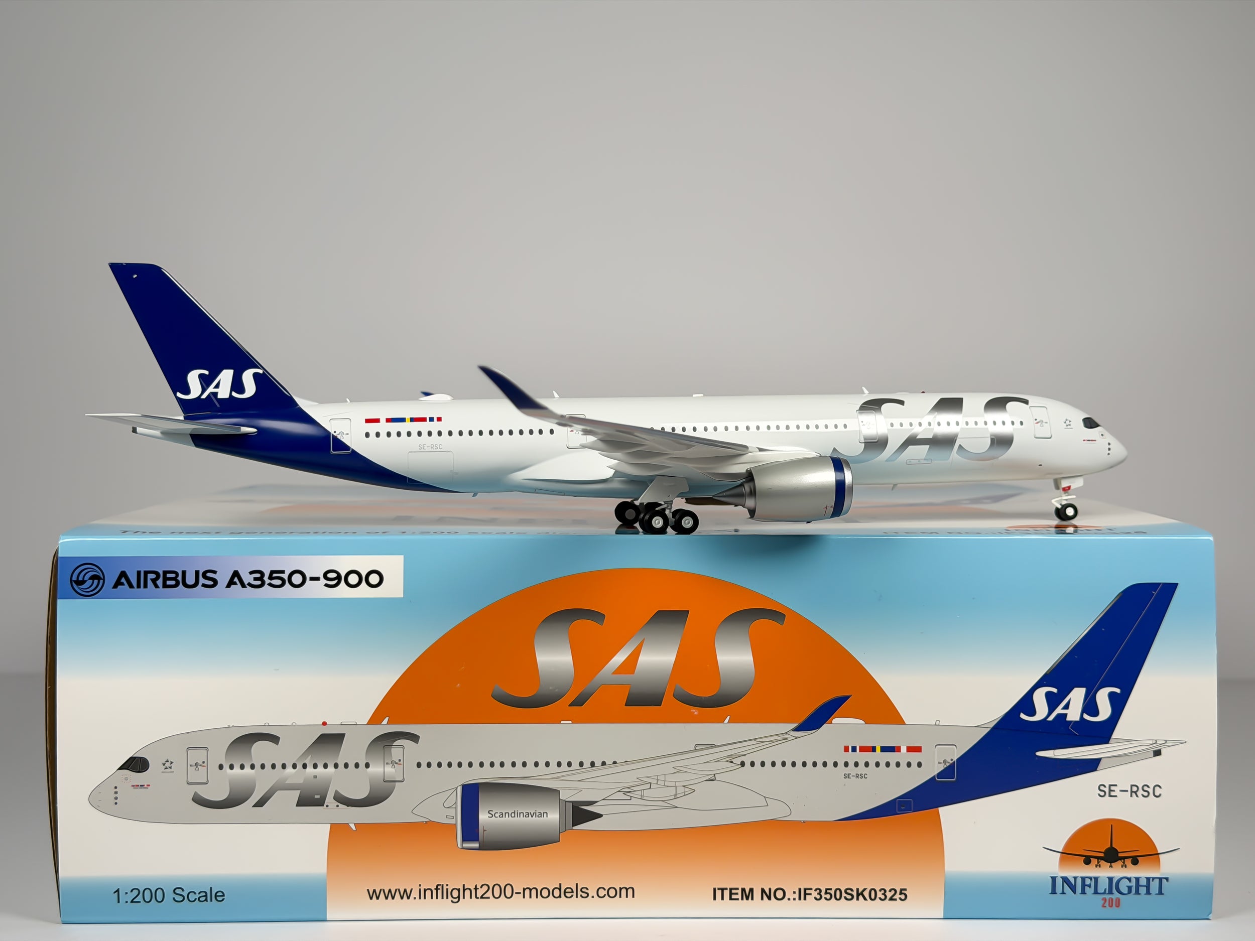 Scandinavian Airlines (SAS) Airbus A350-900 1:200 Inflight200 SE-RSC (IF350SK0325)