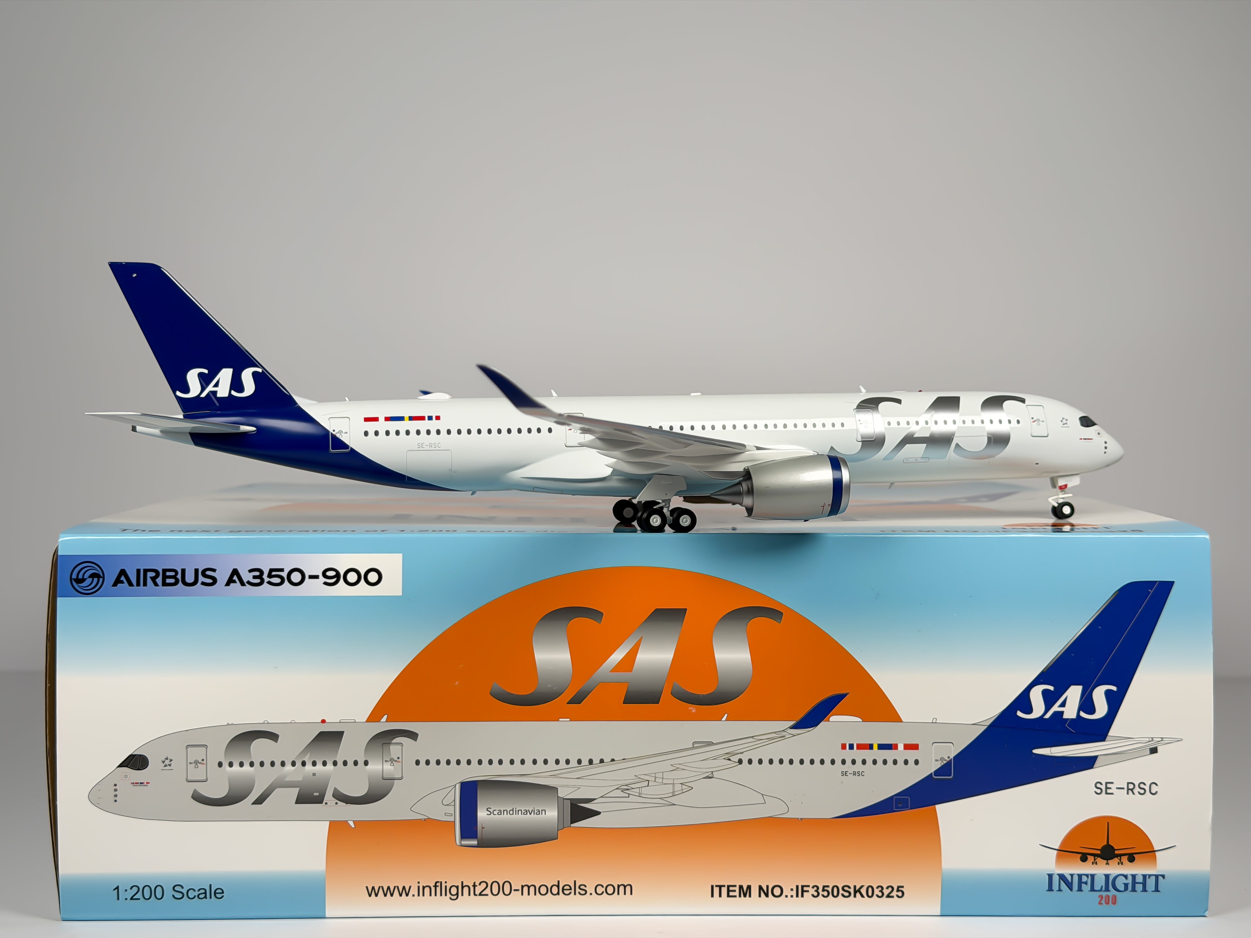 Scandinavian Airlines (SAS) Airbus A350-900 1:200 Inflight200 SE-RSC (IF350SK0325)