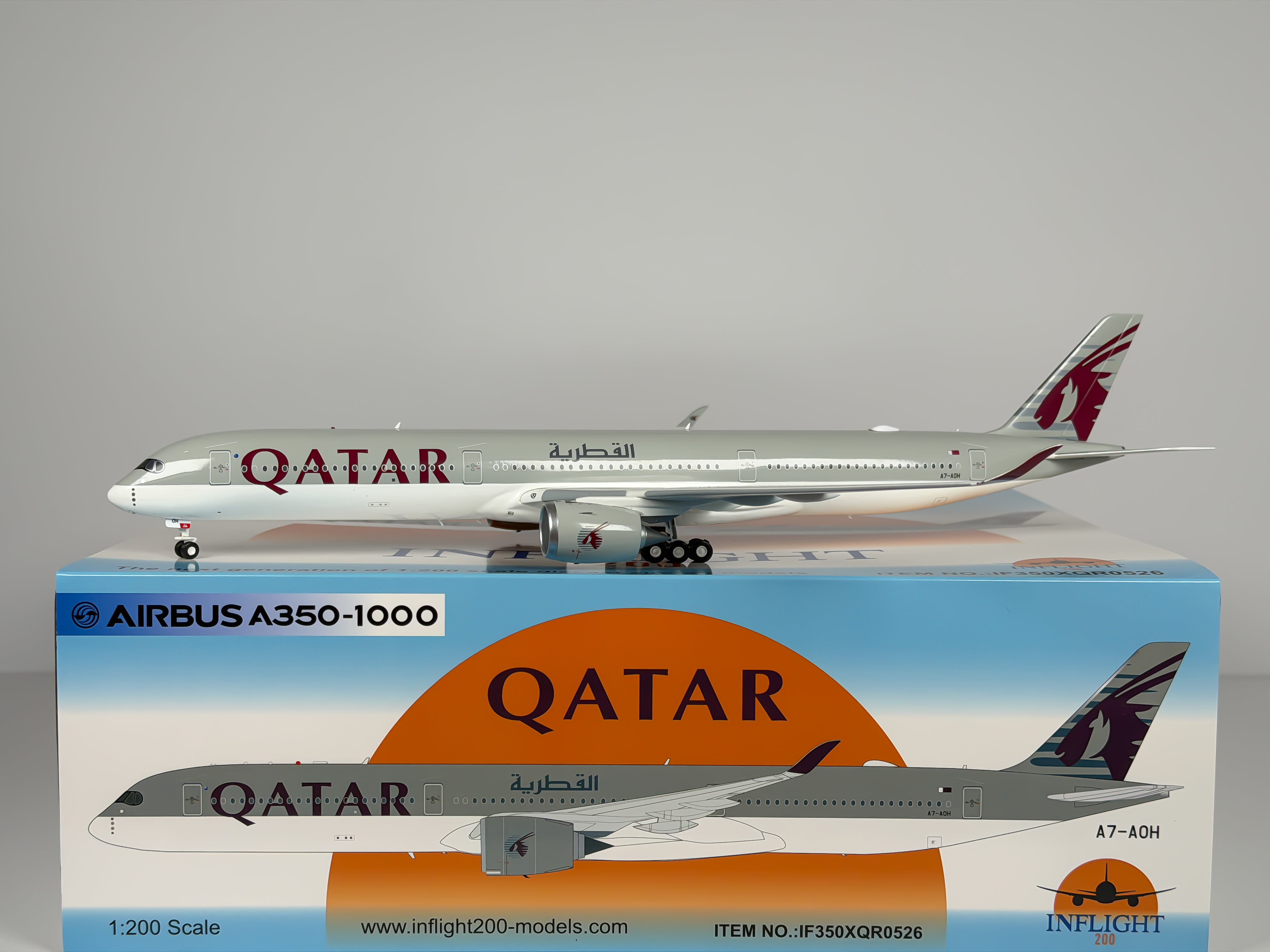 Qatar Airways Airbus A350-1000 1:200 Inflight200 A7-AOH (IF350XQR0526)