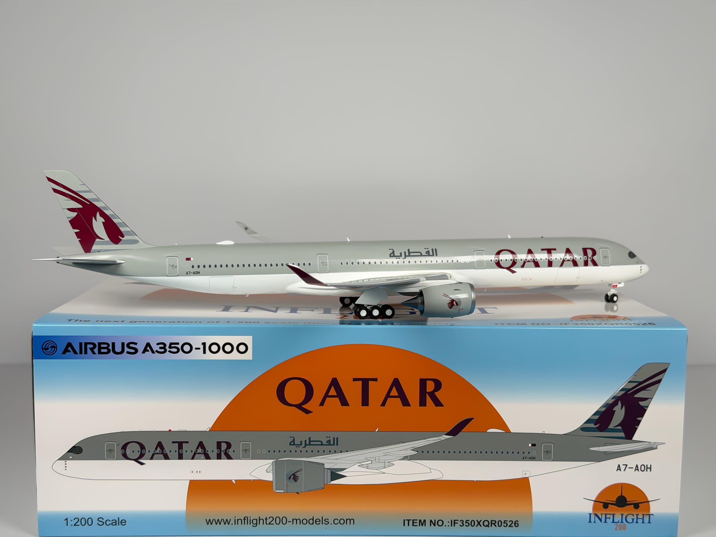 Qatar Airways Airbus A350-1000 1:200 Inflight200 A7-AOH (IF350XQR0526)