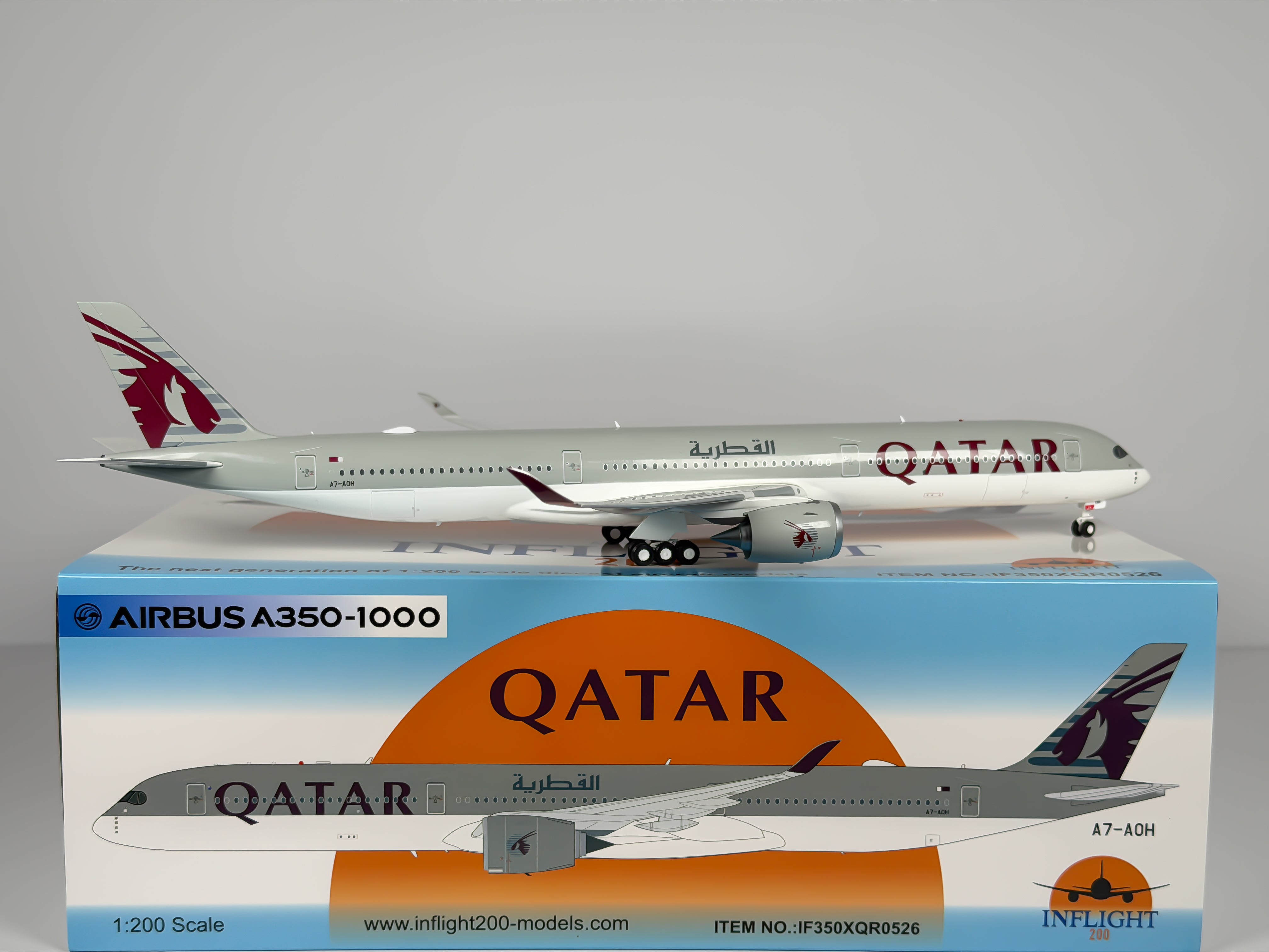 Qatar Airways Airbus A350-1000 1:200 Inflight200 A7-AOH (IF350XQR0526)