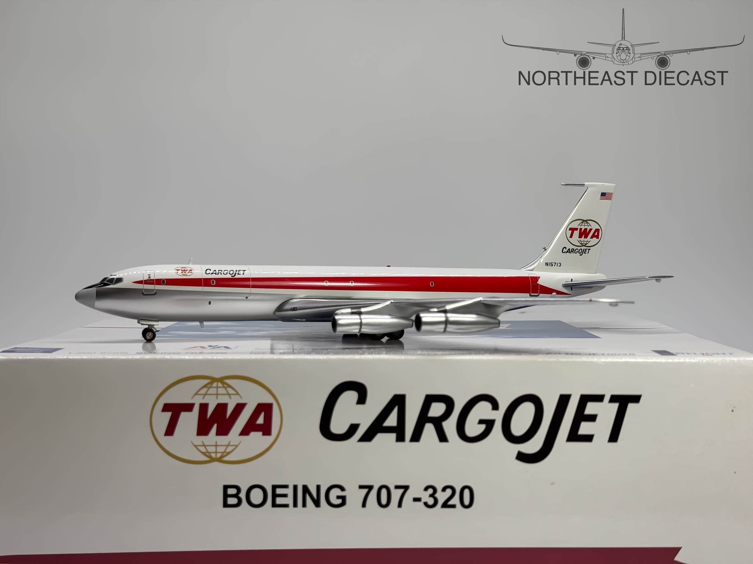TWA Trans World Airlines Boeing 707-320 1:200 Inflight200 N15713 (IF70028)