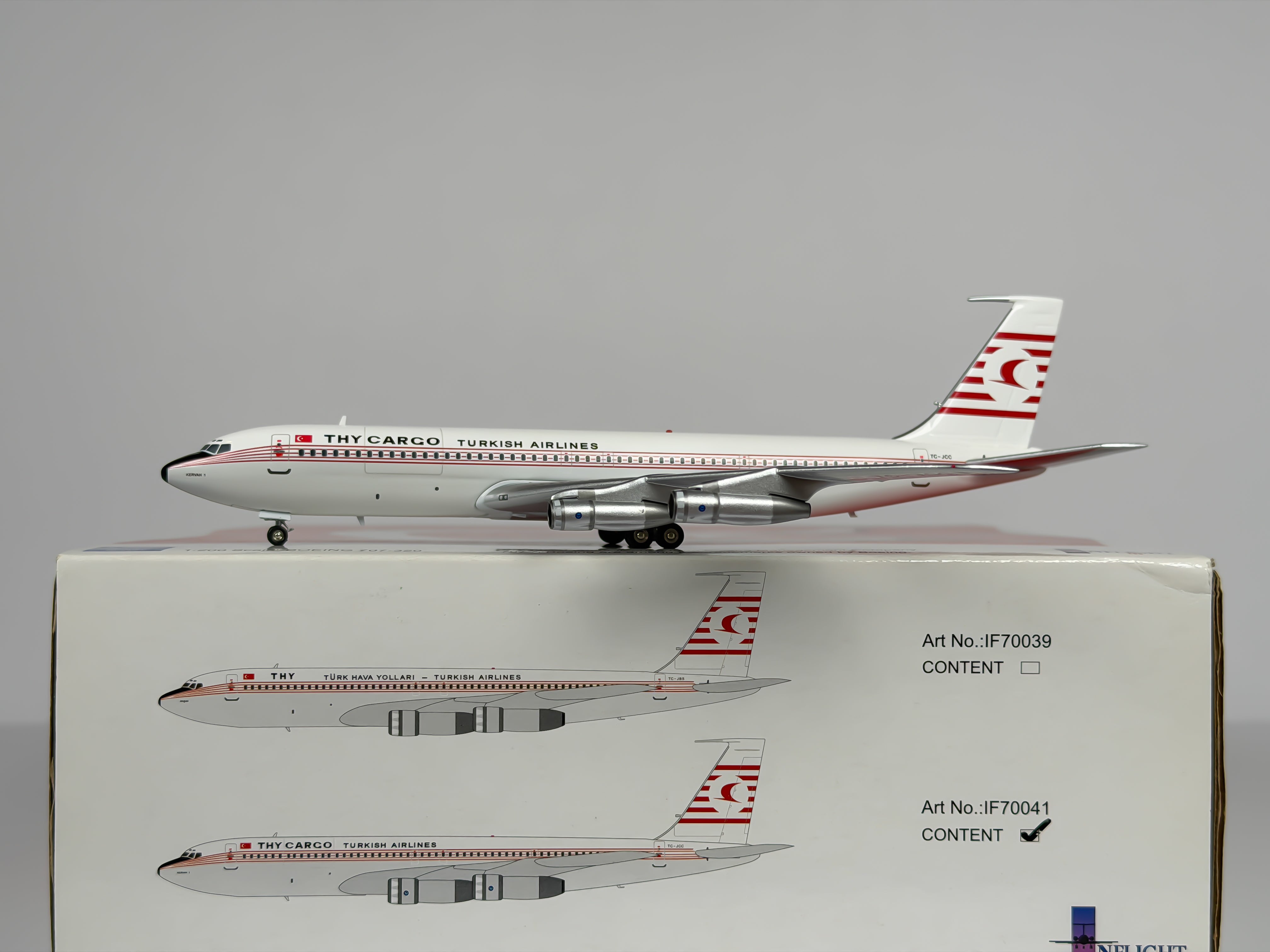 Turkish Airlines Cargo Boeing 707-300F 1:200 Inflight200 TC-JCC (IF70041)