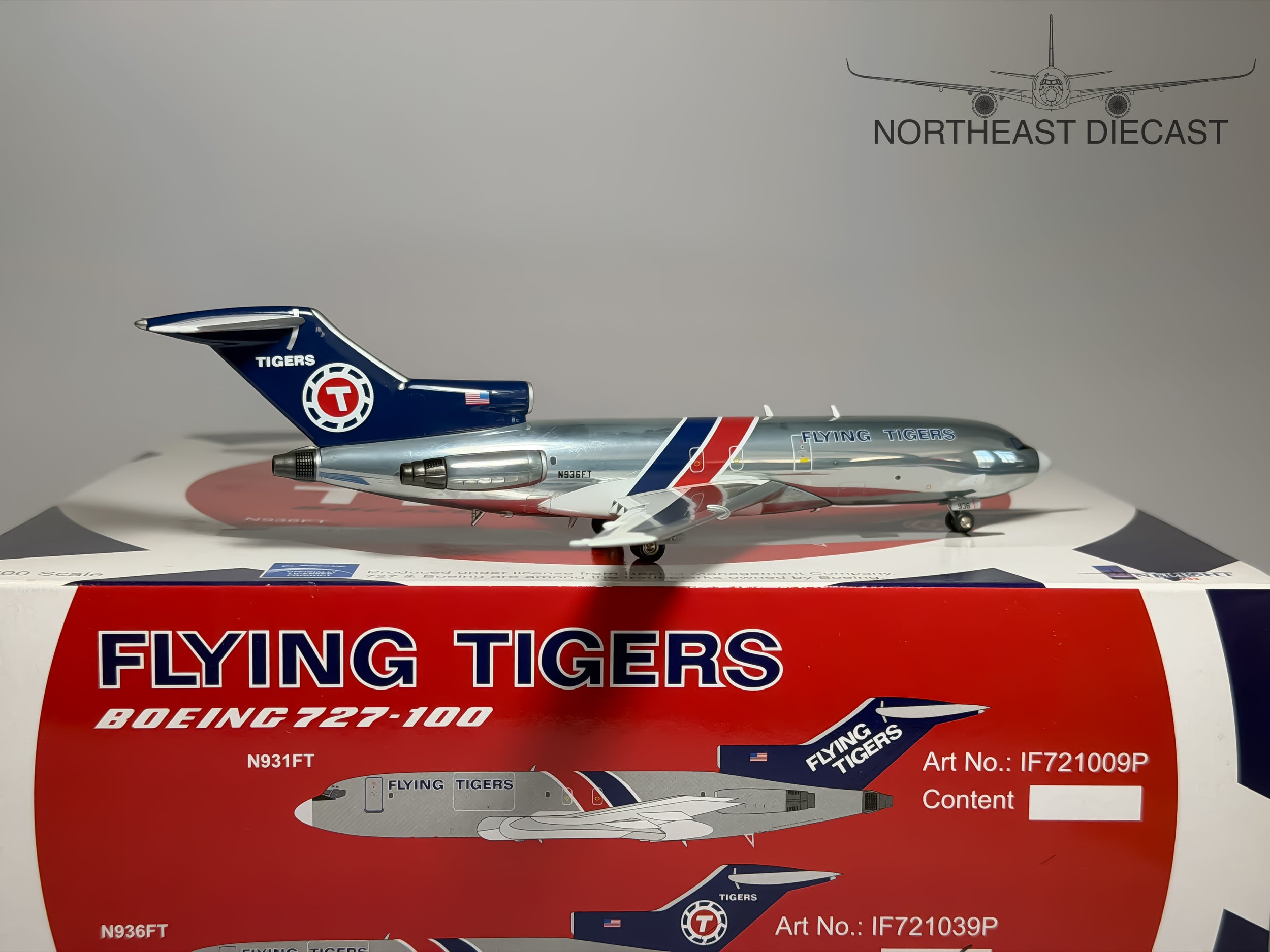 Flying Tigers Boeing 727-100 1:200 Inflight200 N936FT (IF721039P)
