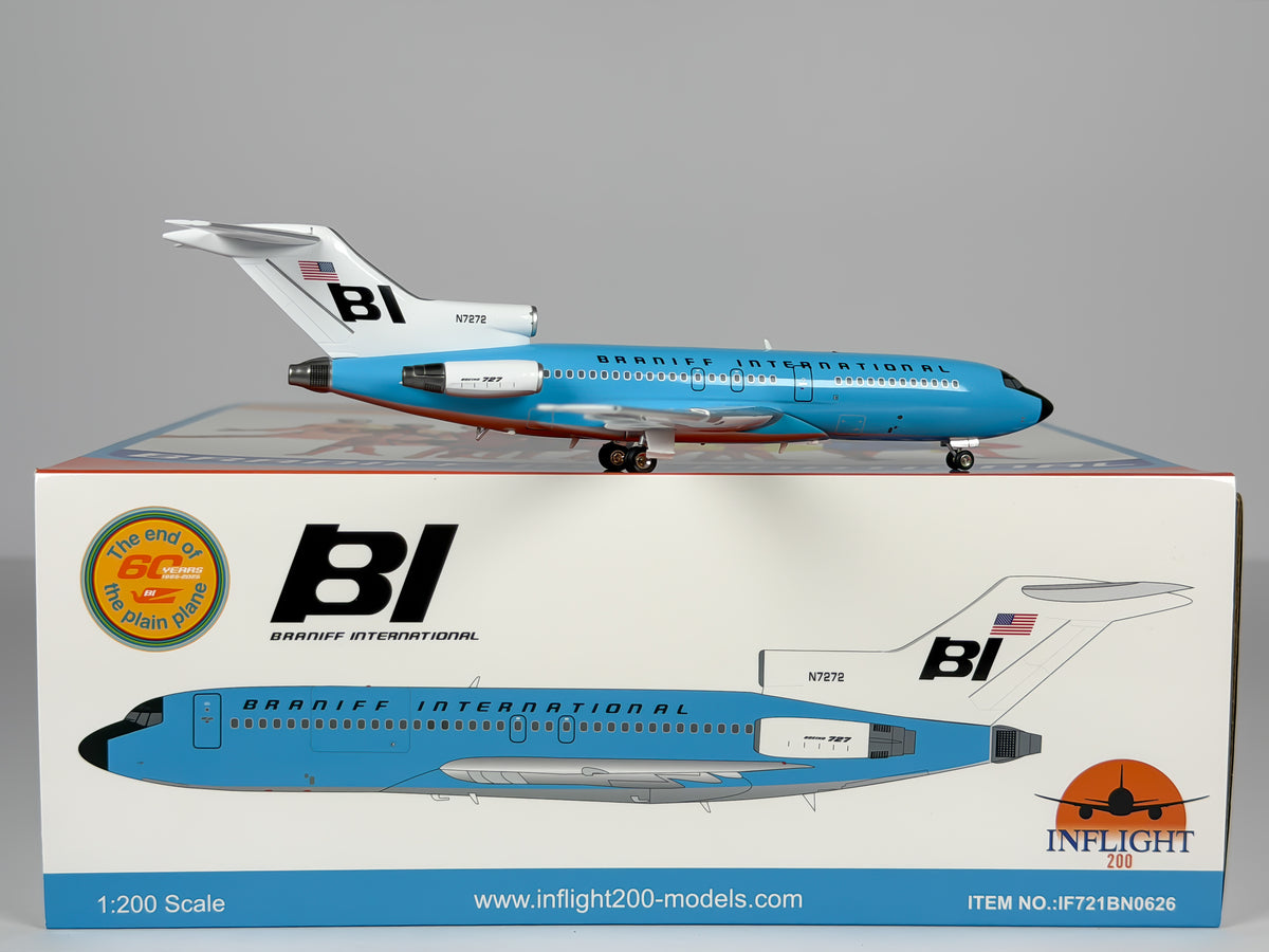 Braniff International Boeing 727-100 1:200 Inflight200 N7272 (IF721BN0626)