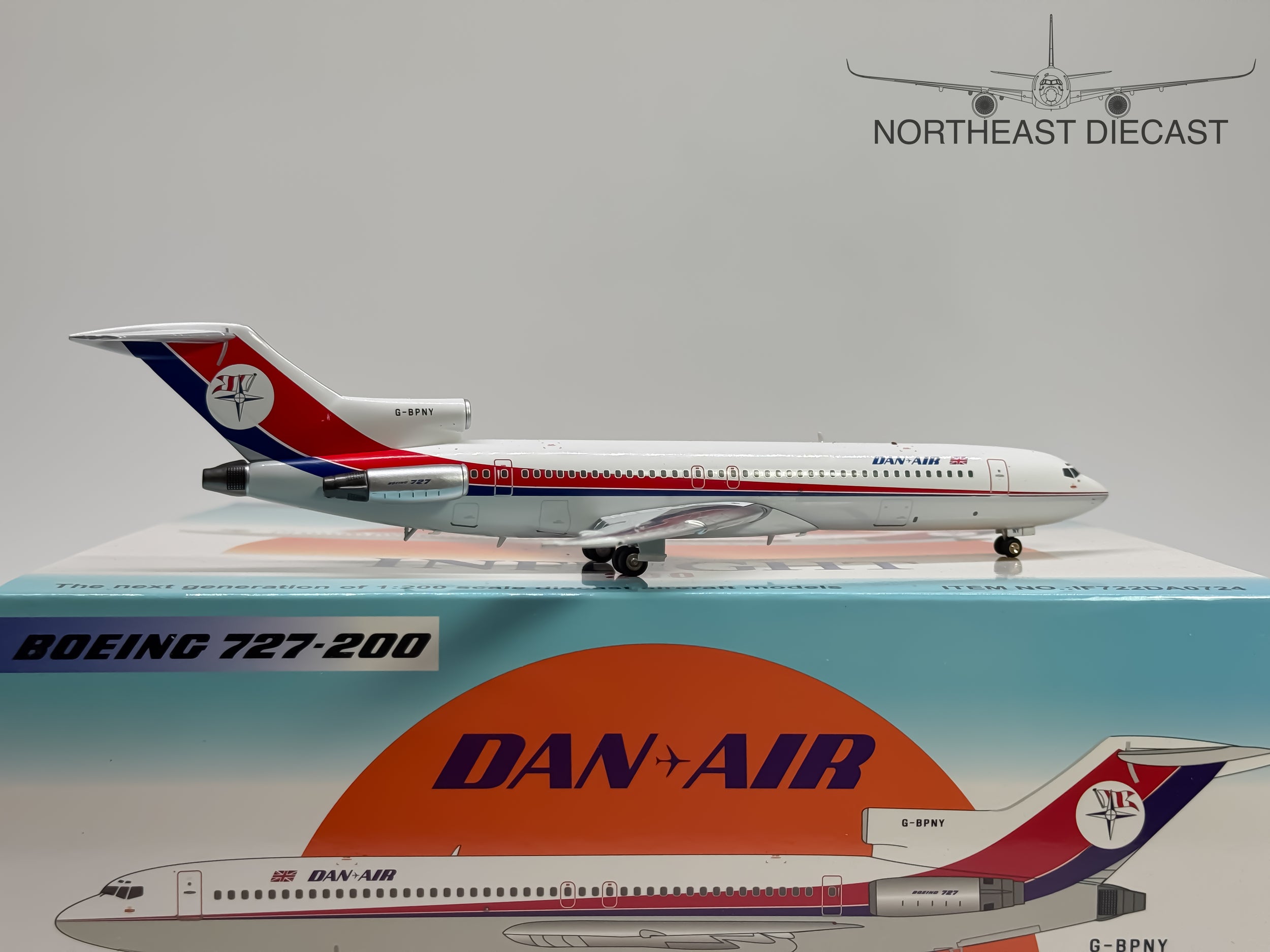 Dan-Air Boeing 727-200 1:200 Inflight200 G-BPNY (IF722DA0724)